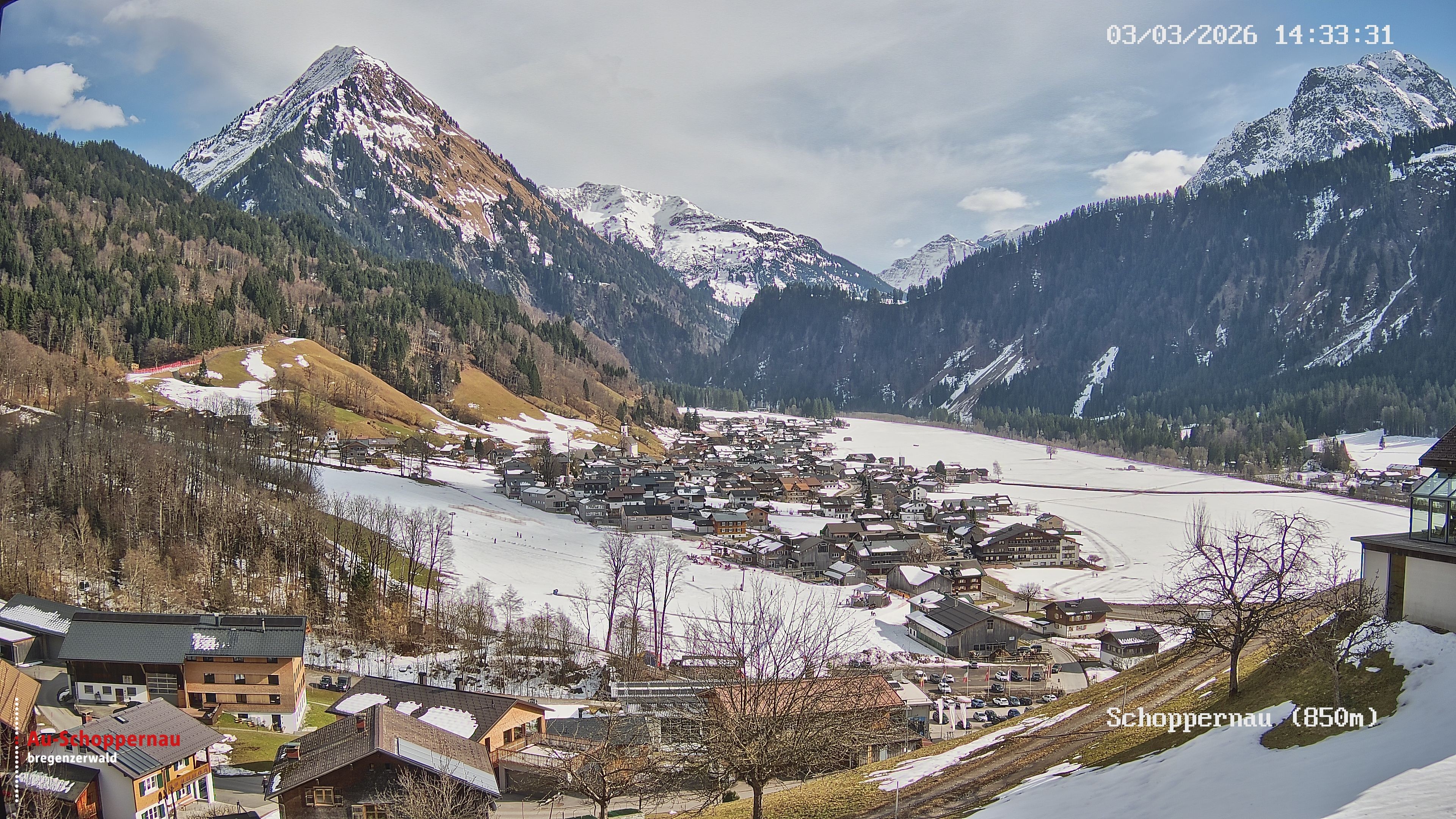Archiv Foto Webcam Schoppernau im Bregenzerwald