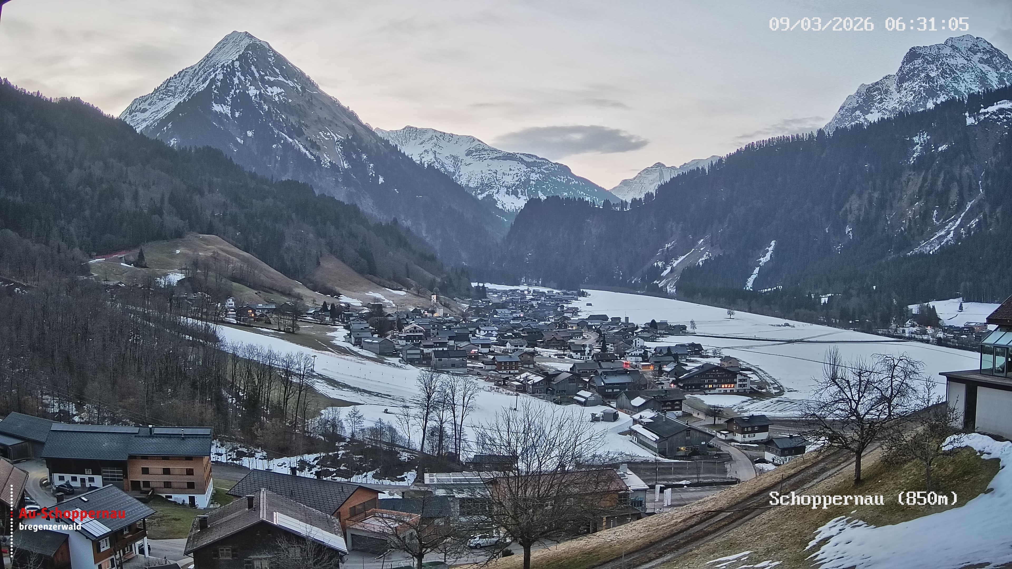 Archiv Foto Webcam Schoppernau im Bregenzerwald