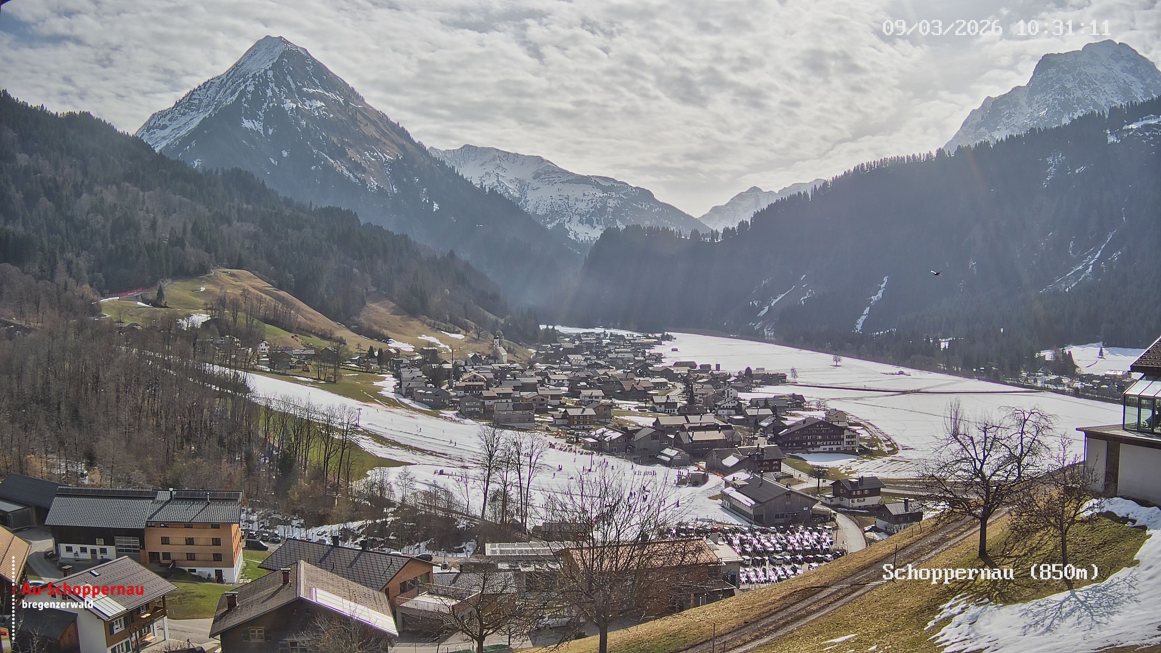 Archiv Foto Webcam Schoppernau im Bregenzerwald