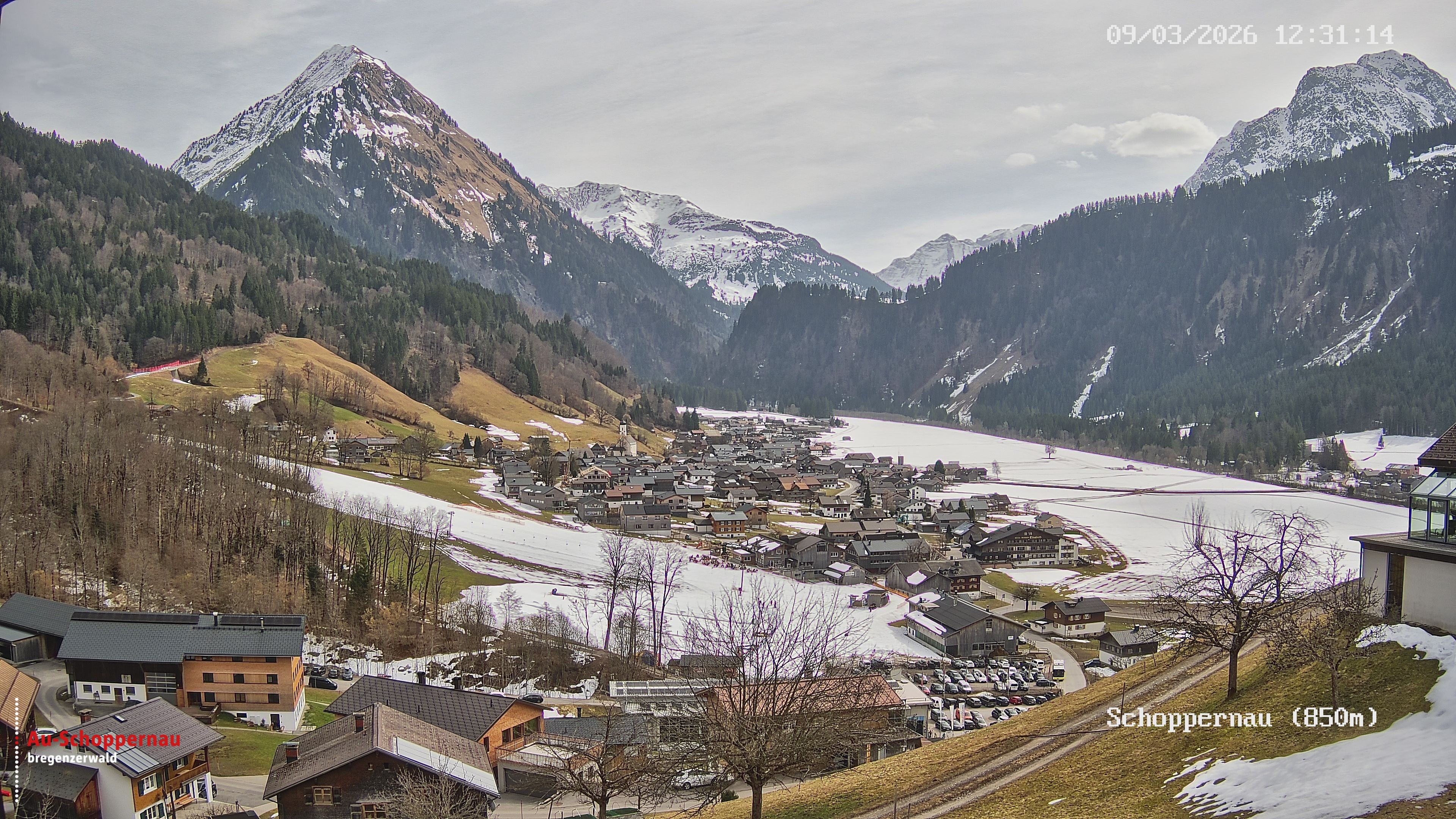 Archiv Foto Webcam Schoppernau im Bregenzerwald