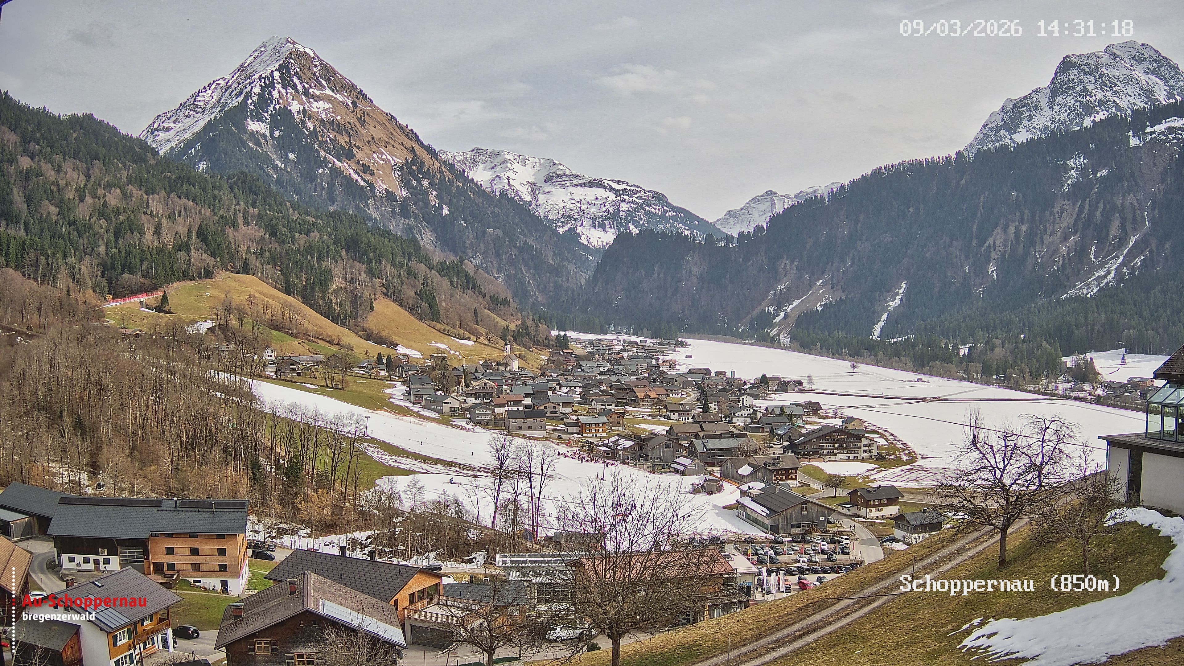 Archiv Foto Webcam Schoppernau im Bregenzerwald