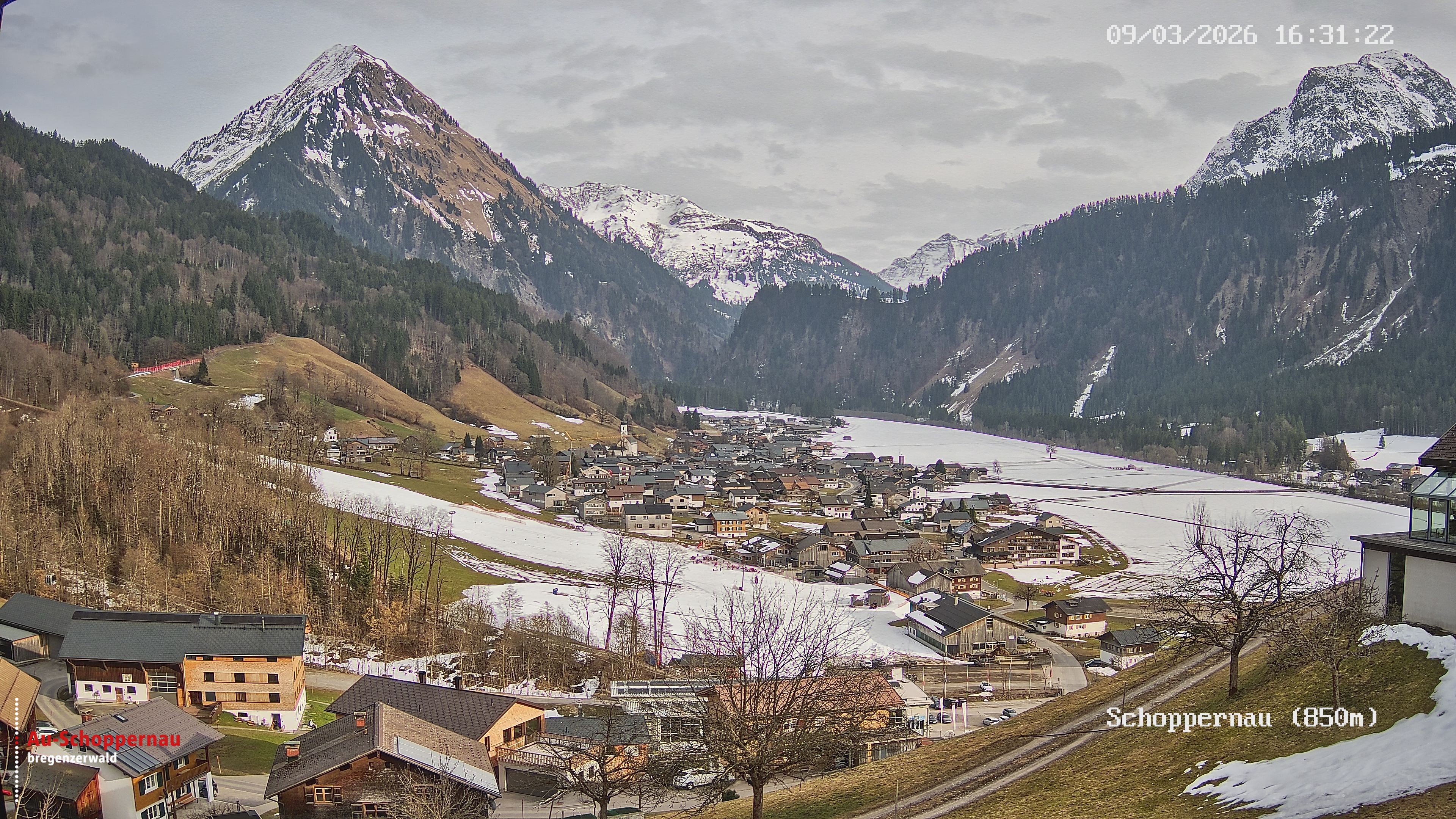 Archiv Foto Webcam Schoppernau im Bregenzerwald