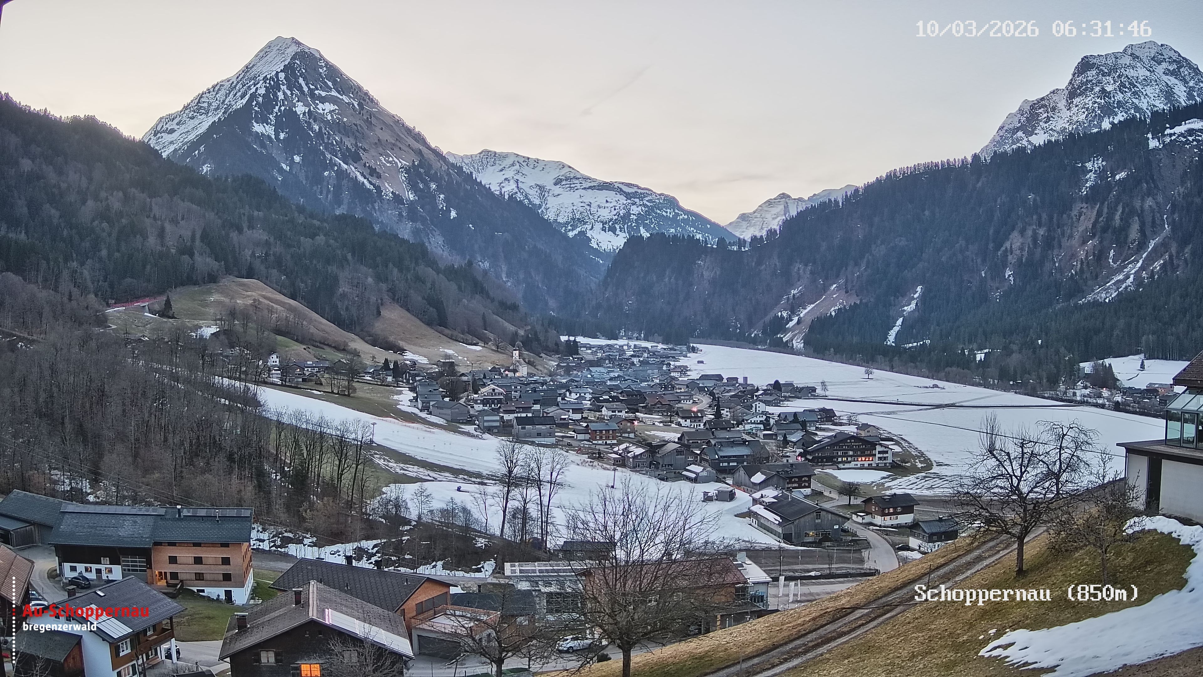 Archiv Foto Webcam Schoppernau im Bregenzerwald