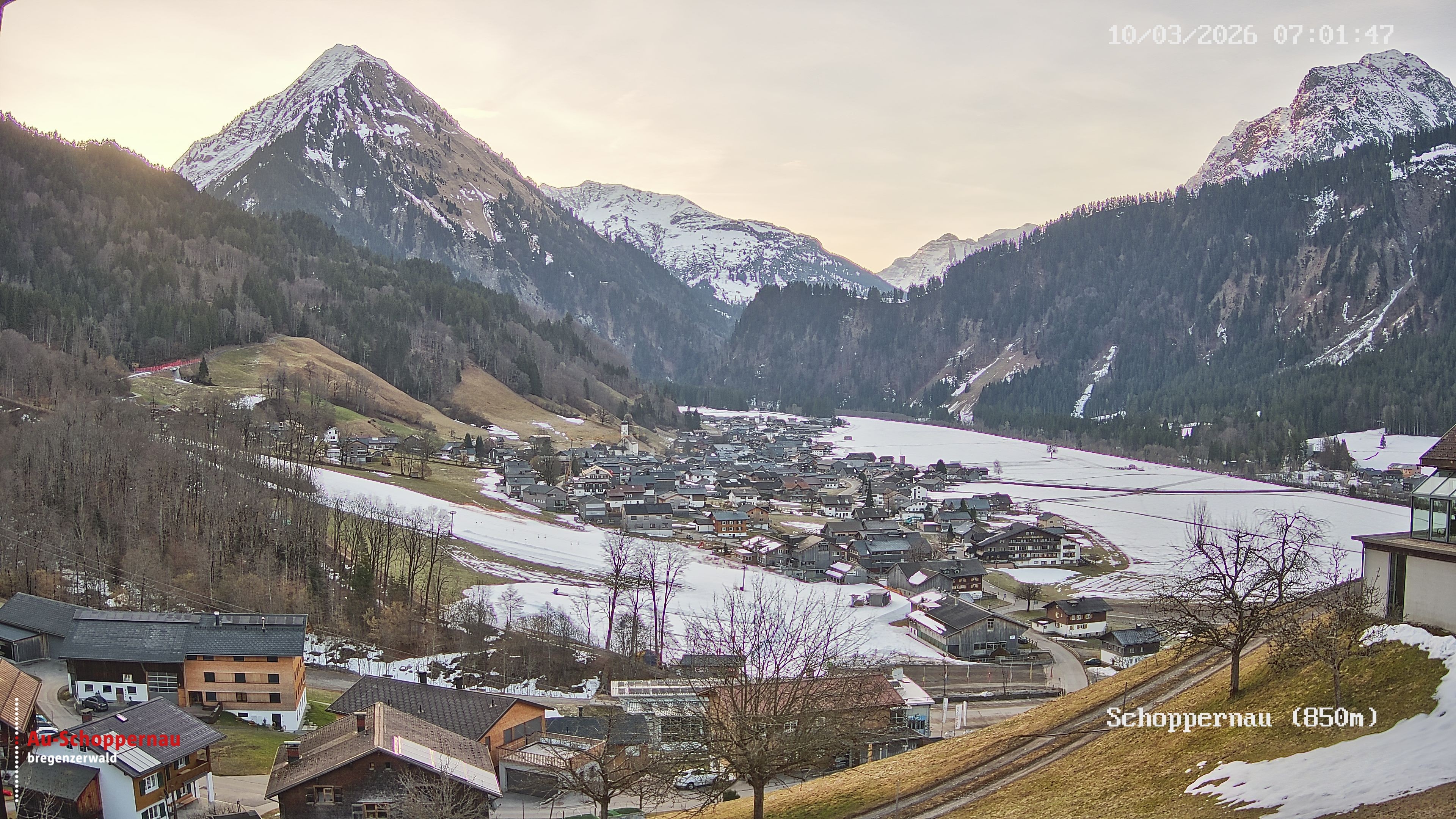 Archiv Foto Webcam Schoppernau im Bregenzerwald