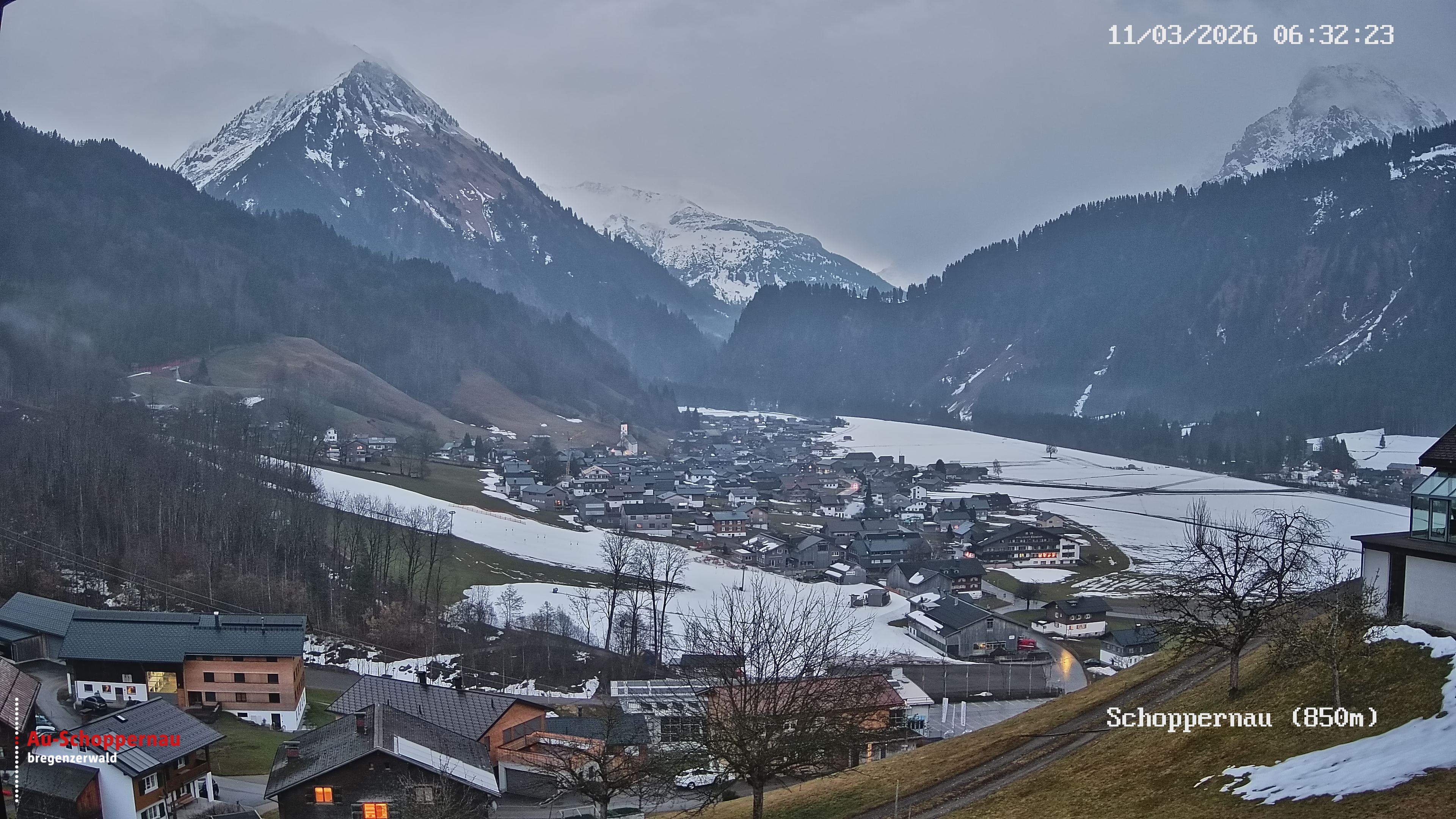 Archiv Foto Webcam Schoppernau im Bregenzerwald