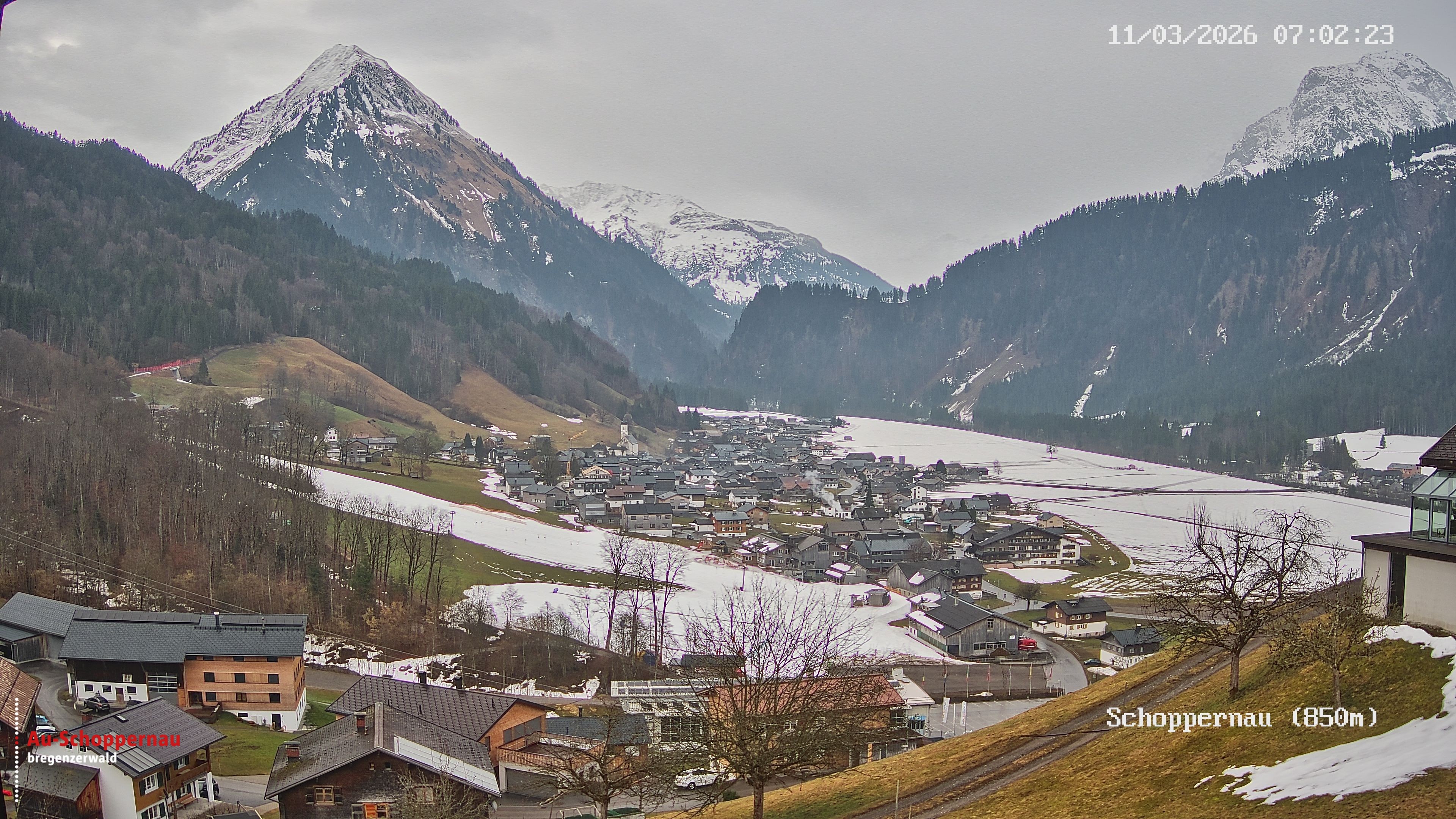 Archiv Foto Webcam Schoppernau im Bregenzerwald