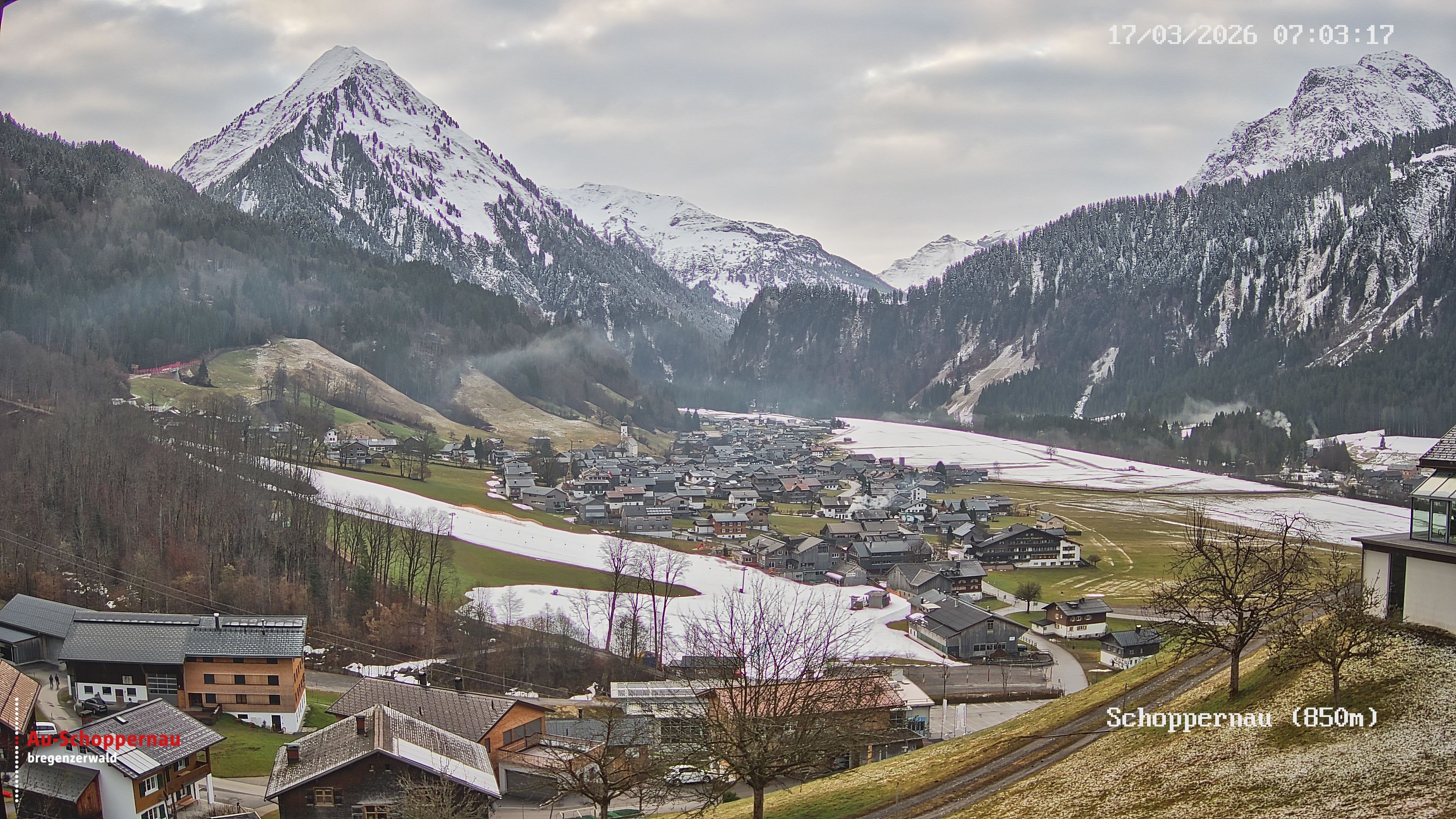 Archiv Foto Webcam Schoppernau im Bregenzerwald