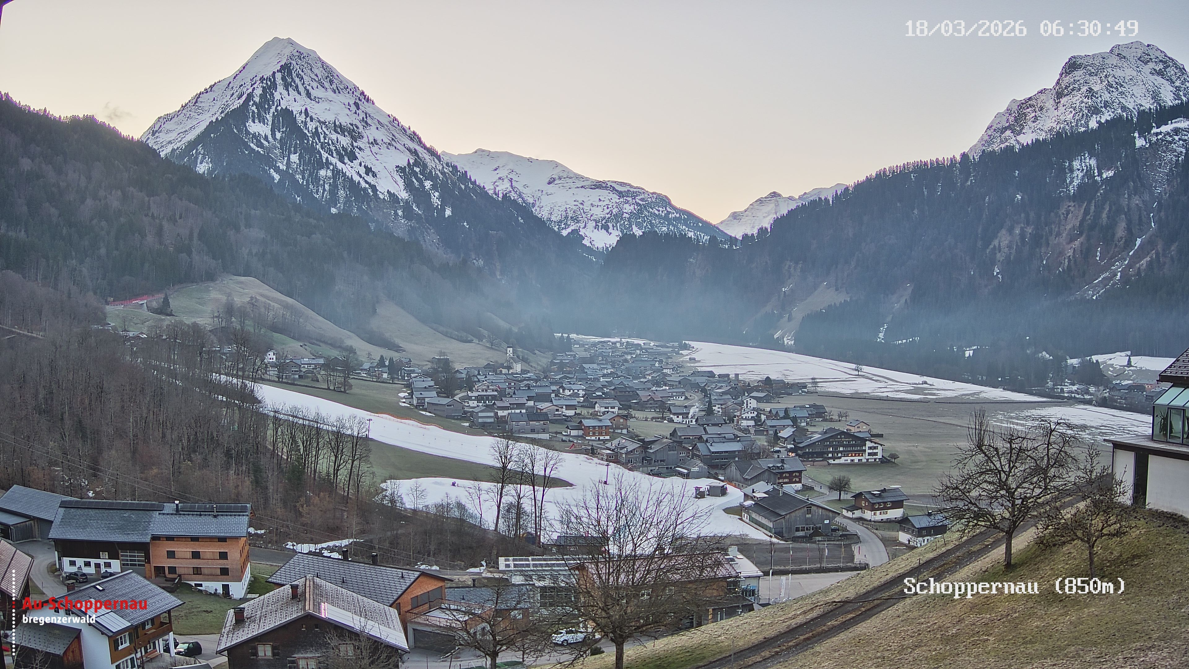 Archiv Foto Webcam Schoppernau im Bregenzerwald