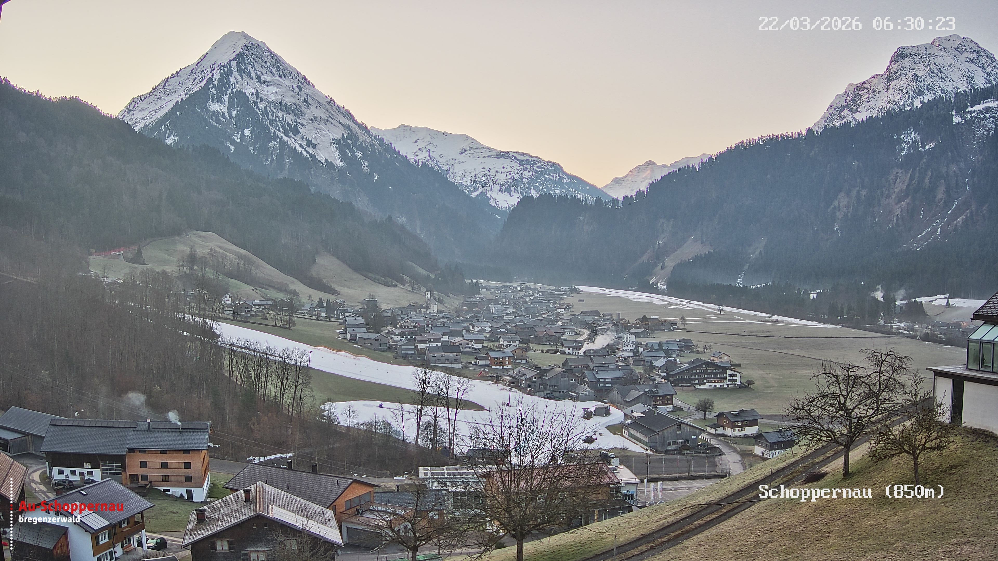 Archiv Foto Webcam Schoppernau im Bregenzerwald