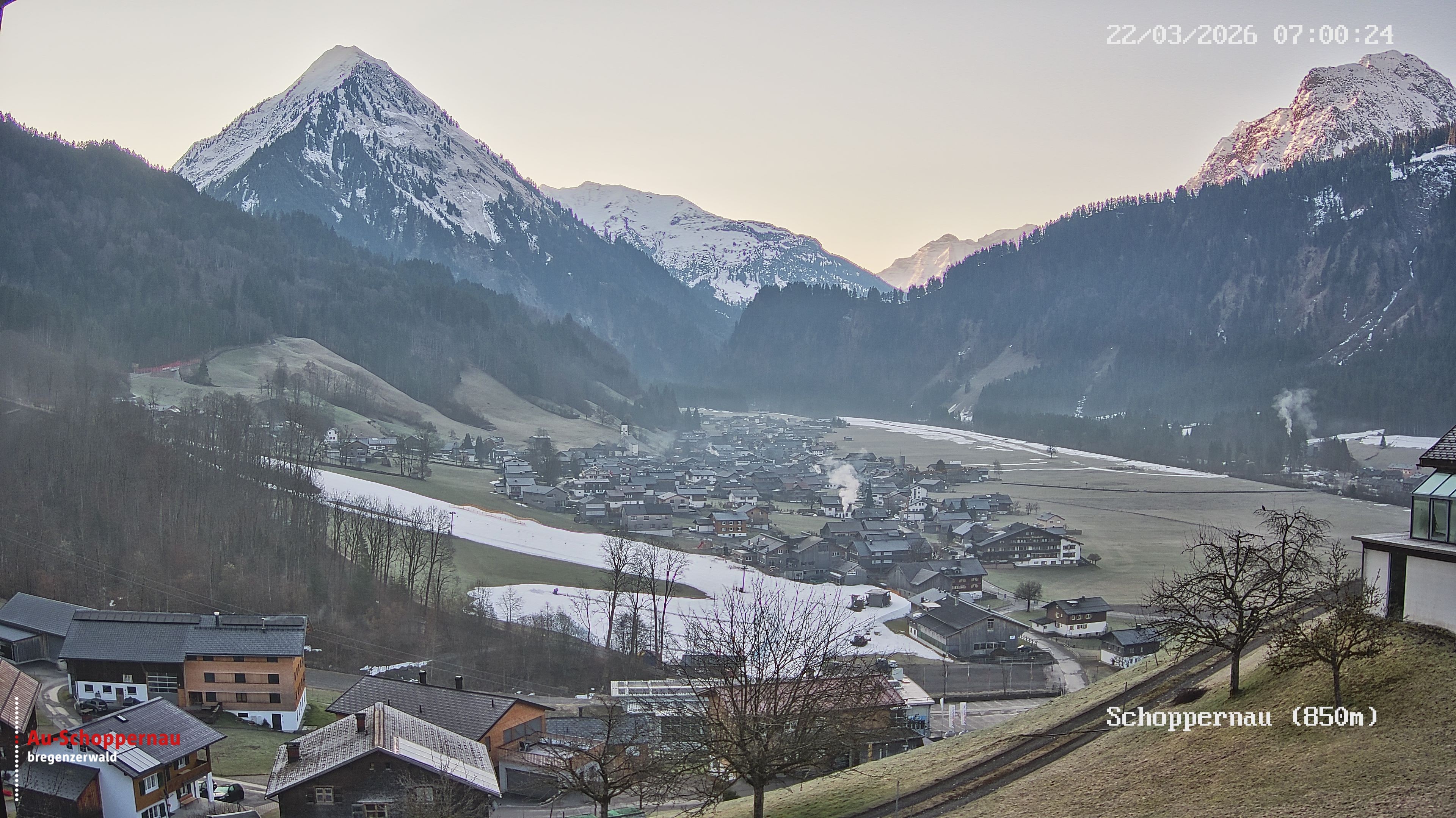 Archiv Foto Webcam Schoppernau im Bregenzerwald