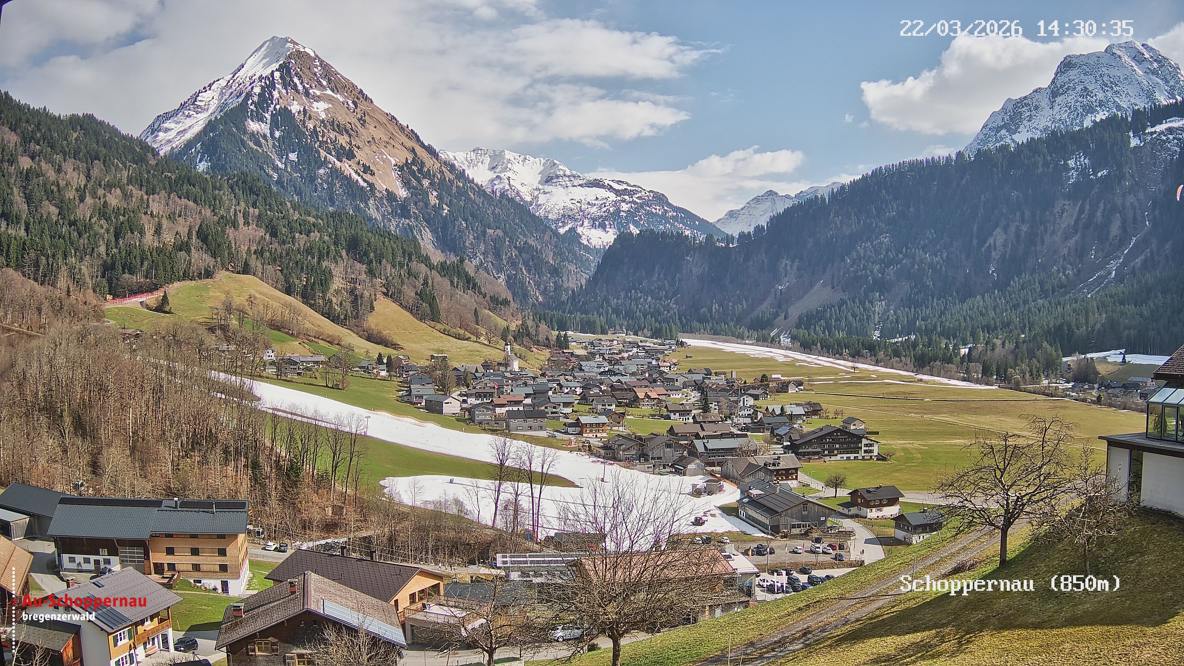 Archiv Foto Webcam Schoppernau im Bregenzerwald