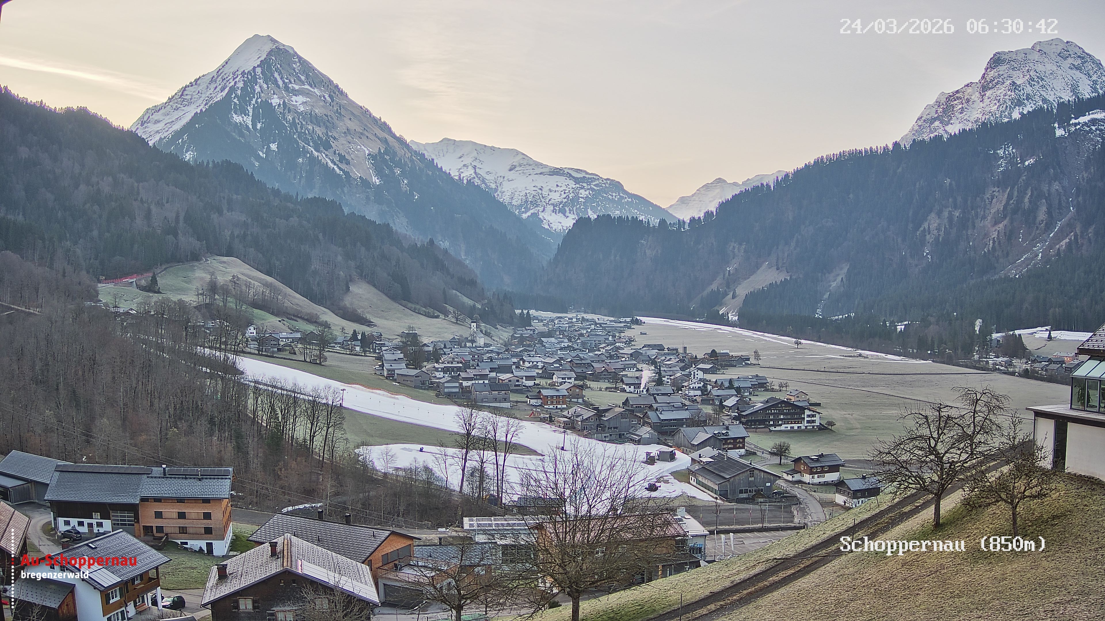 Archiv Foto Webcam Schoppernau im Bregenzerwald