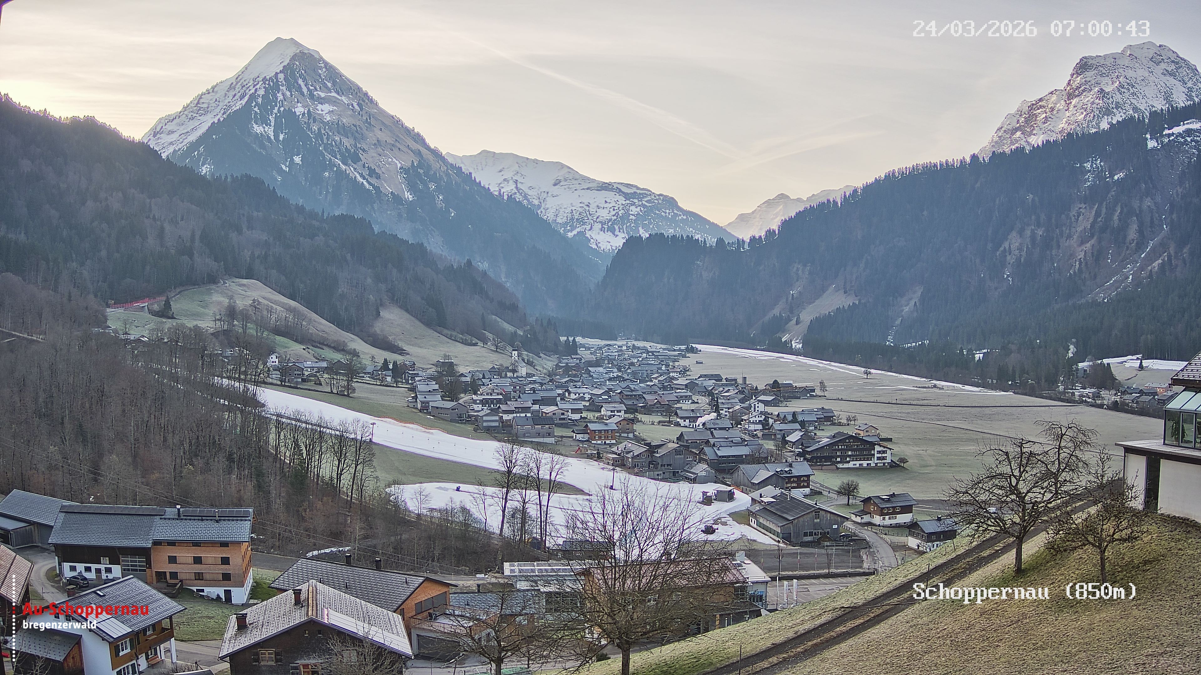 Archiv Foto Webcam Schoppernau im Bregenzerwald