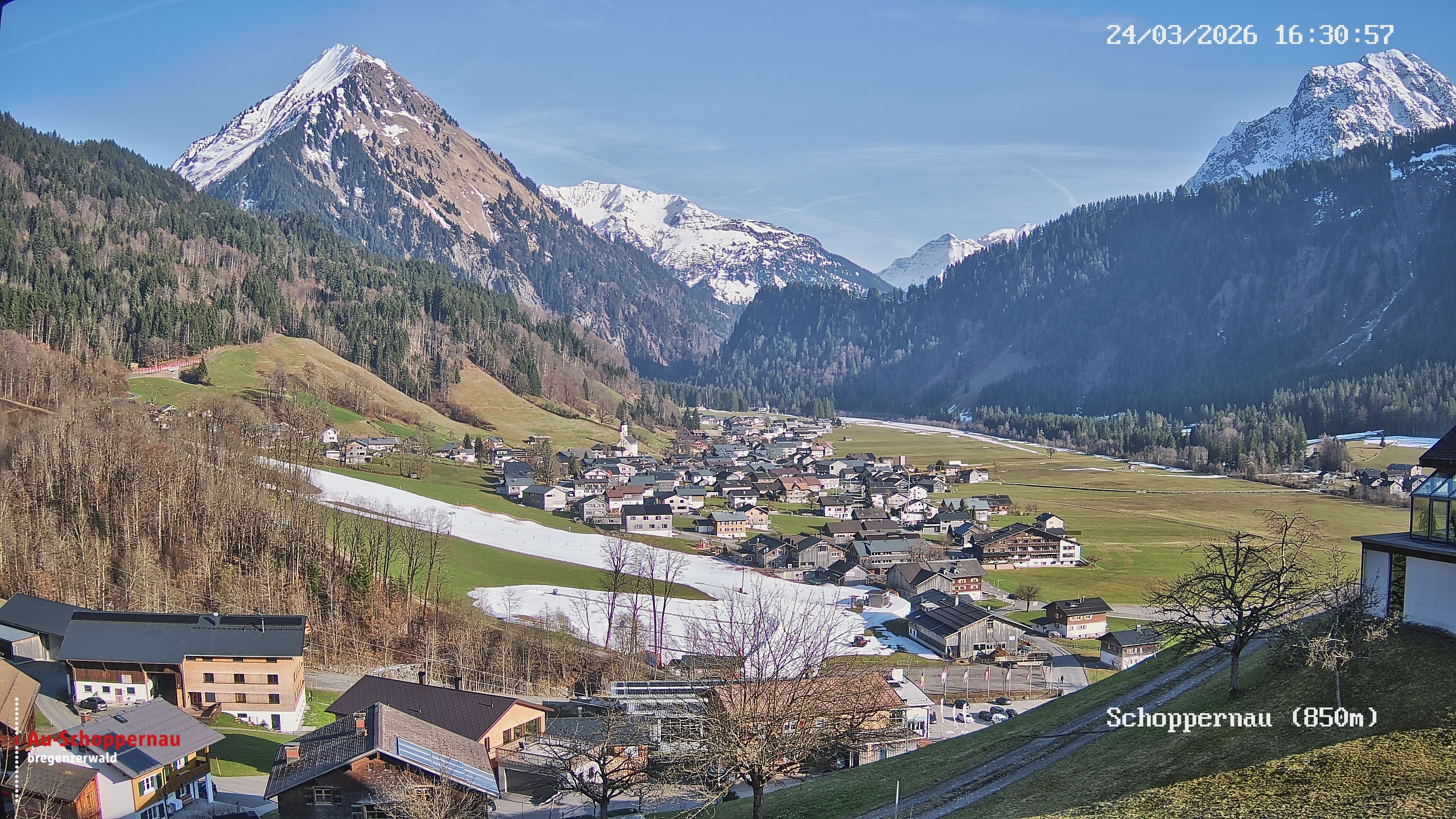 Archiv Foto Webcam Schoppernau im Bregenzerwald