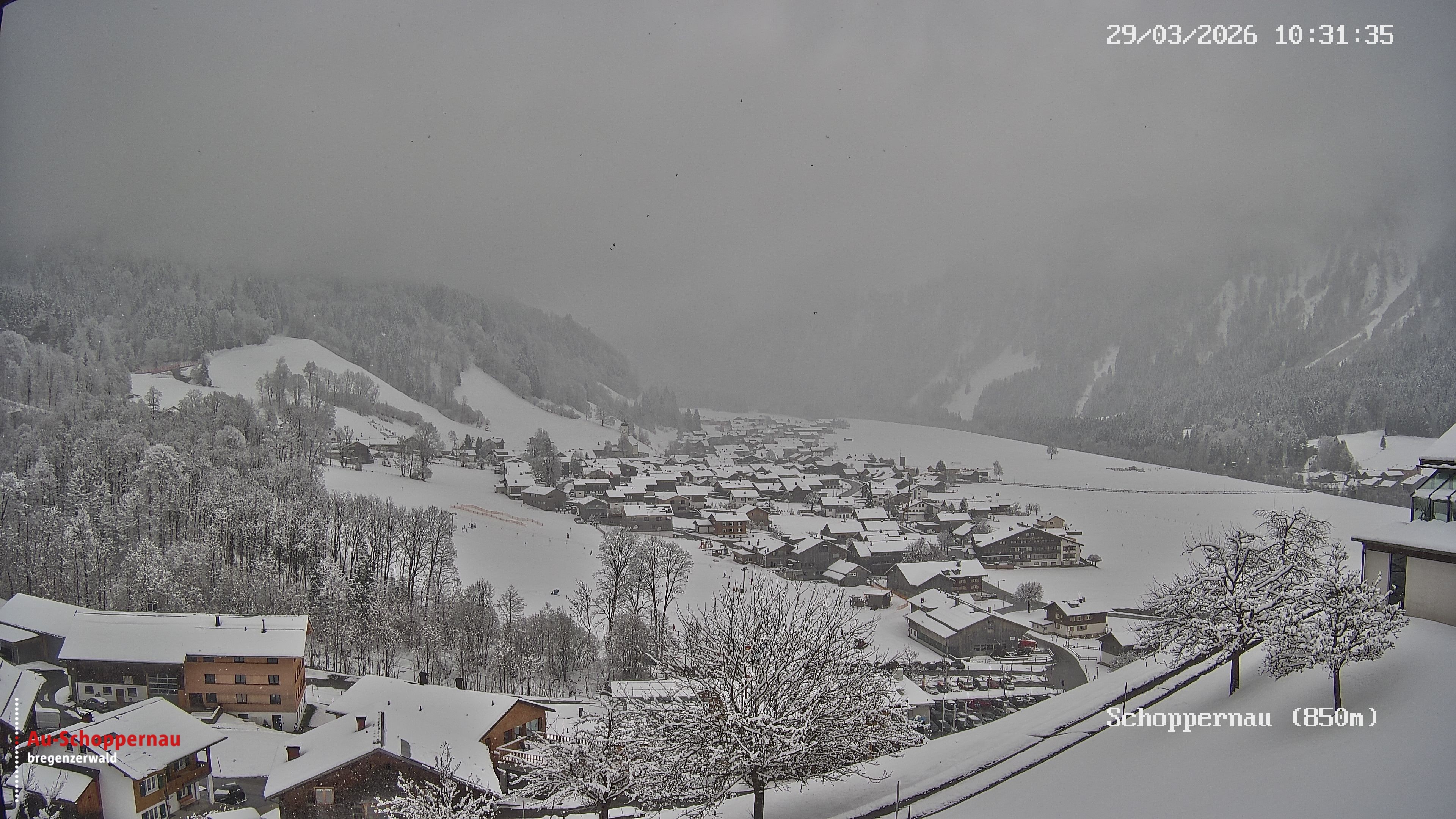 Archiv Foto Webcam Schoppernau im Bregenzerwald