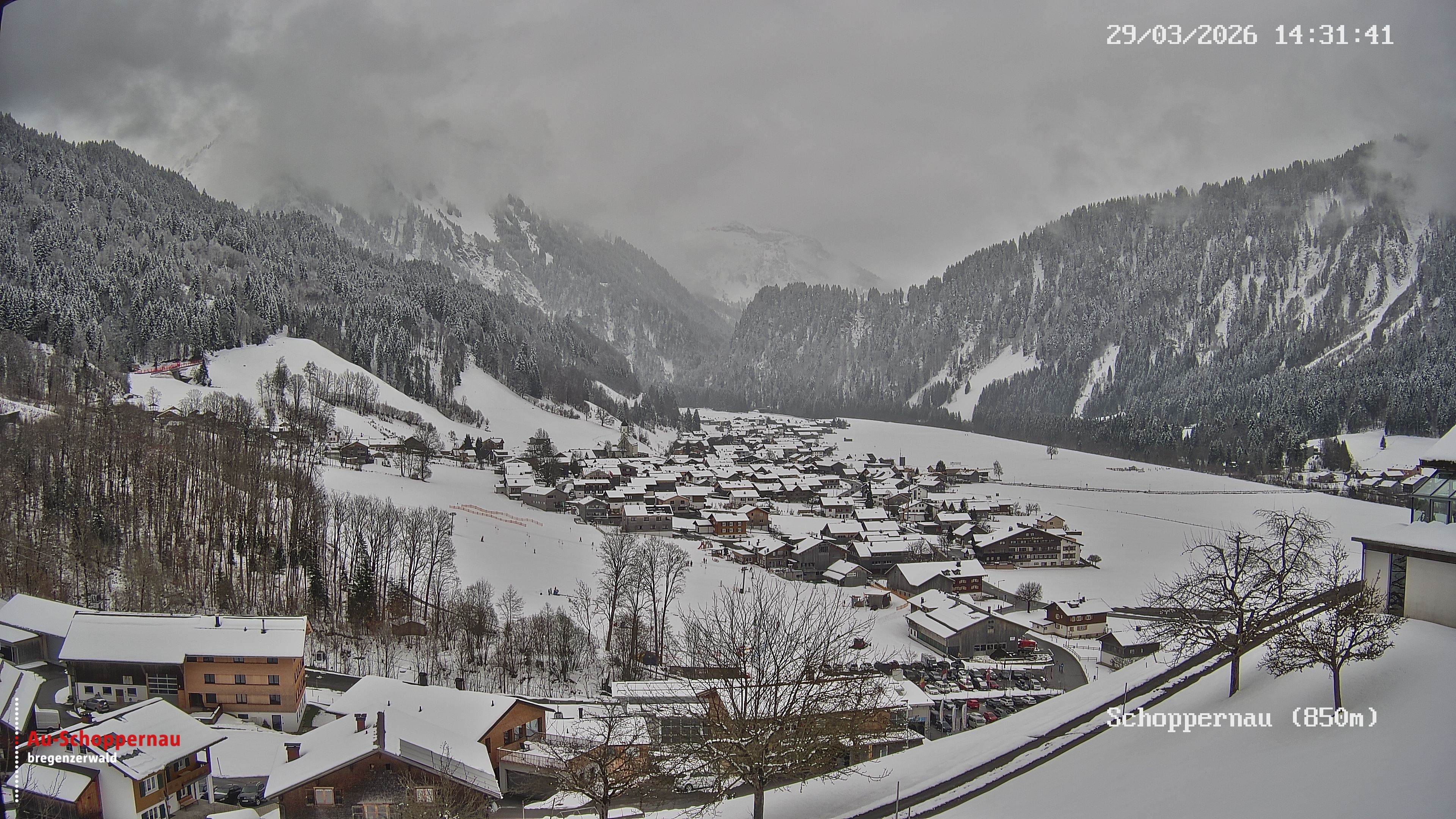 Archiv Foto Webcam Schoppernau im Bregenzerwald