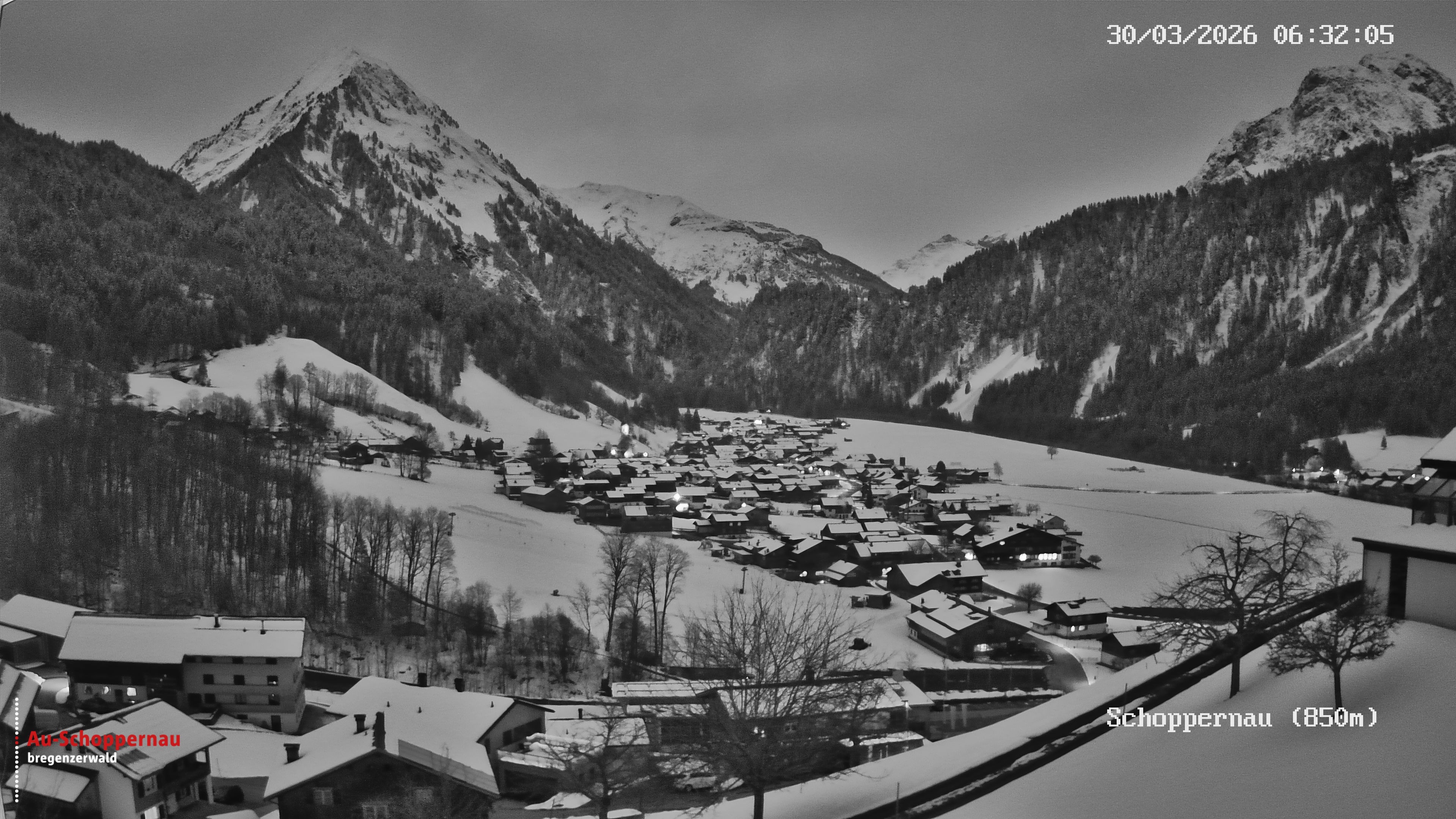 Archiv Foto Webcam Schoppernau im Bregenzerwald