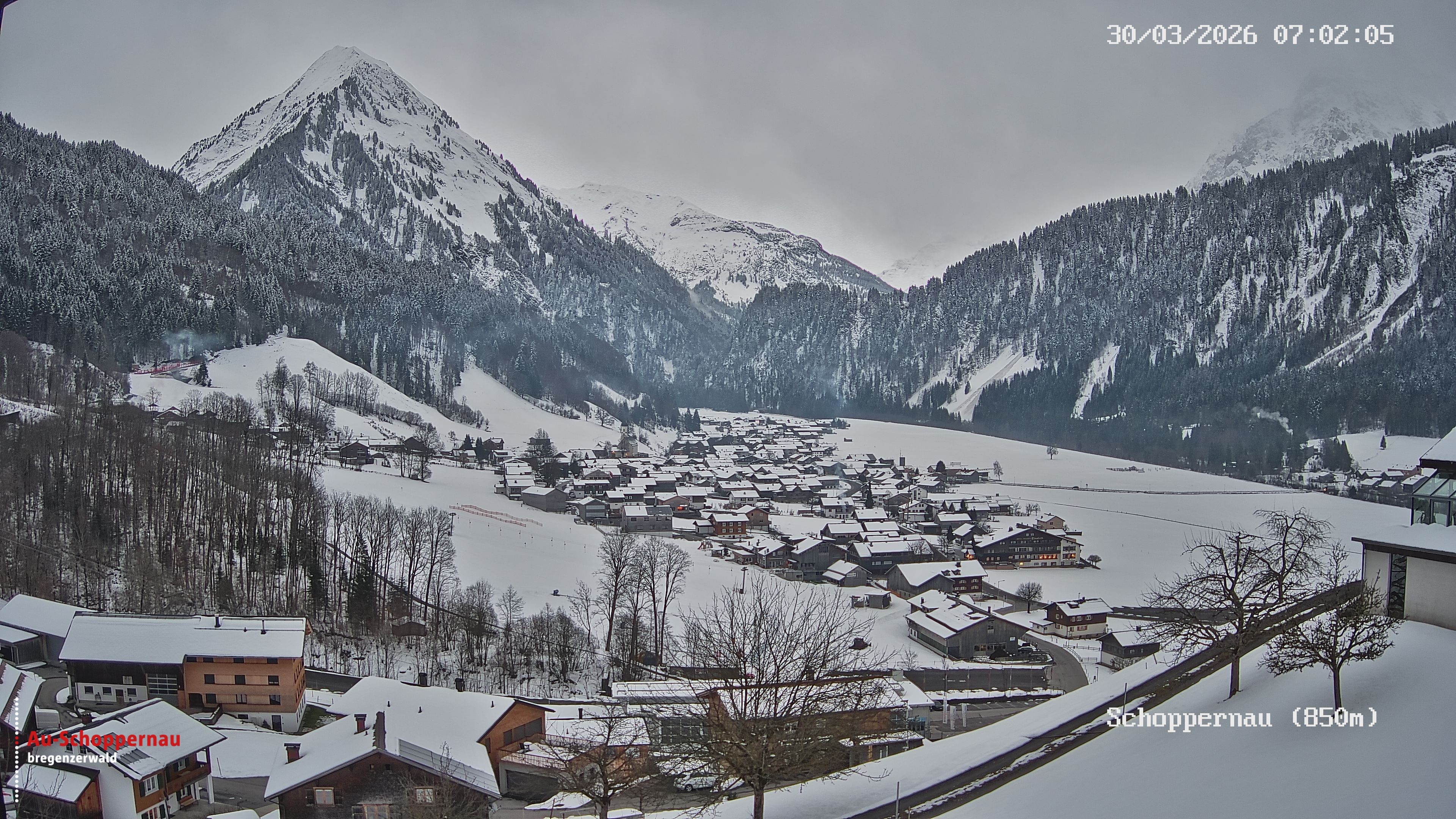 Archiv Foto Webcam Schoppernau im Bregenzerwald