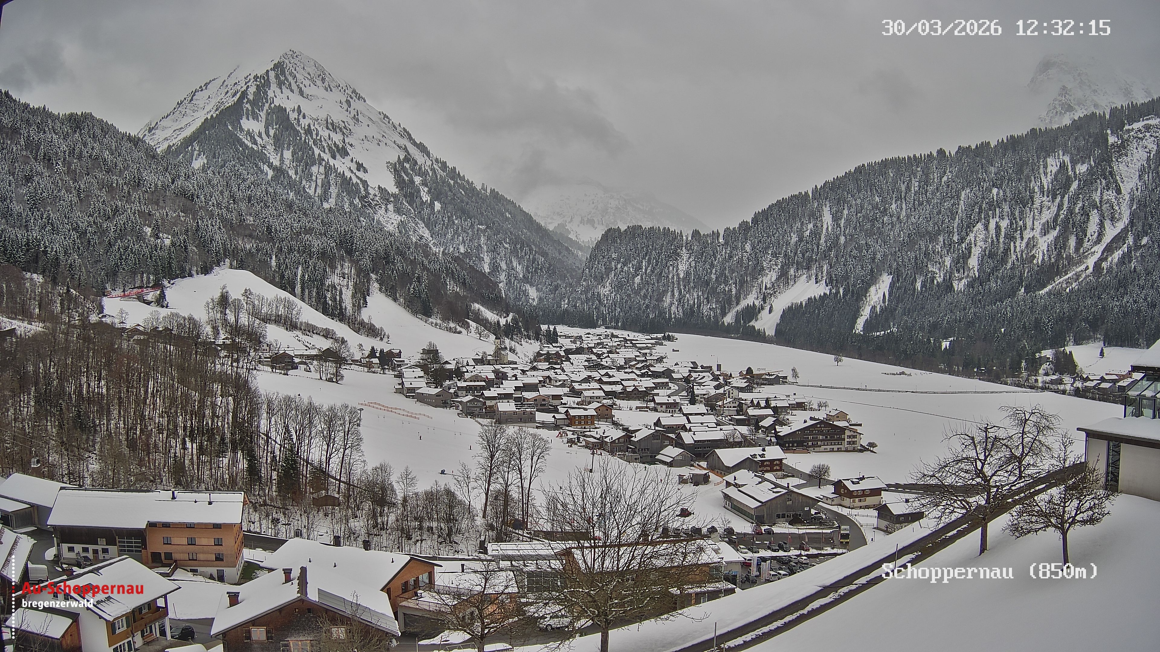 Archiv Foto Webcam Schoppernau im Bregenzerwald