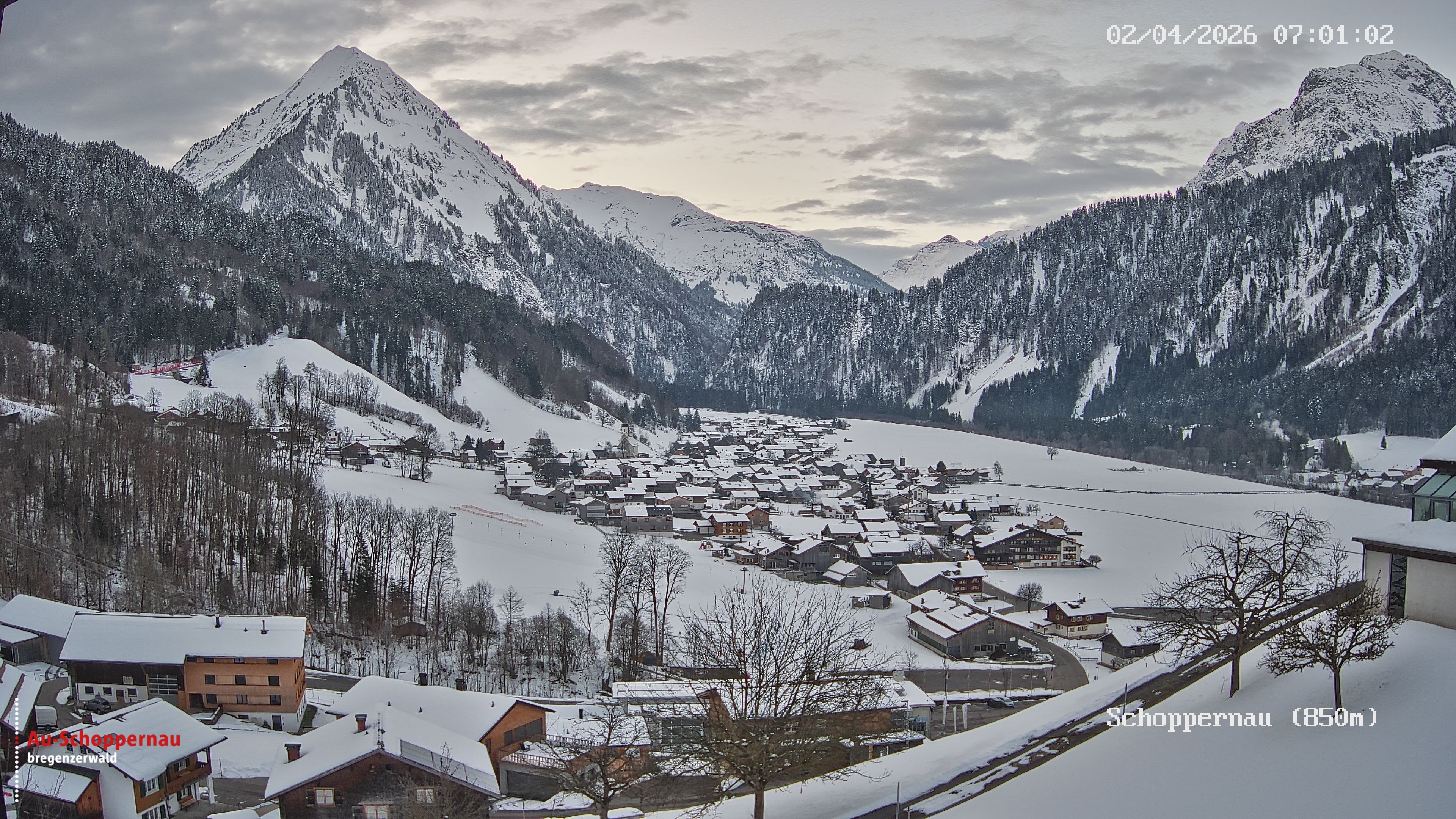 Archiv Foto Webcam Schoppernau im Bregenzerwald