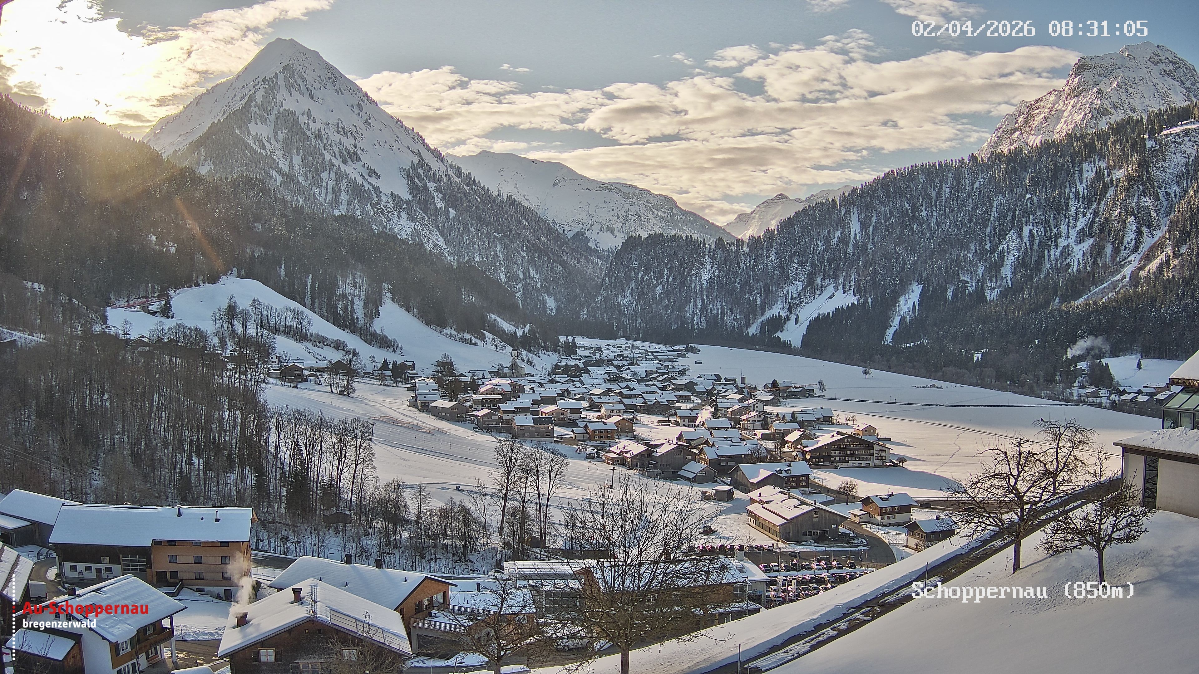 Archiv Foto Webcam Schoppernau im Bregenzerwald