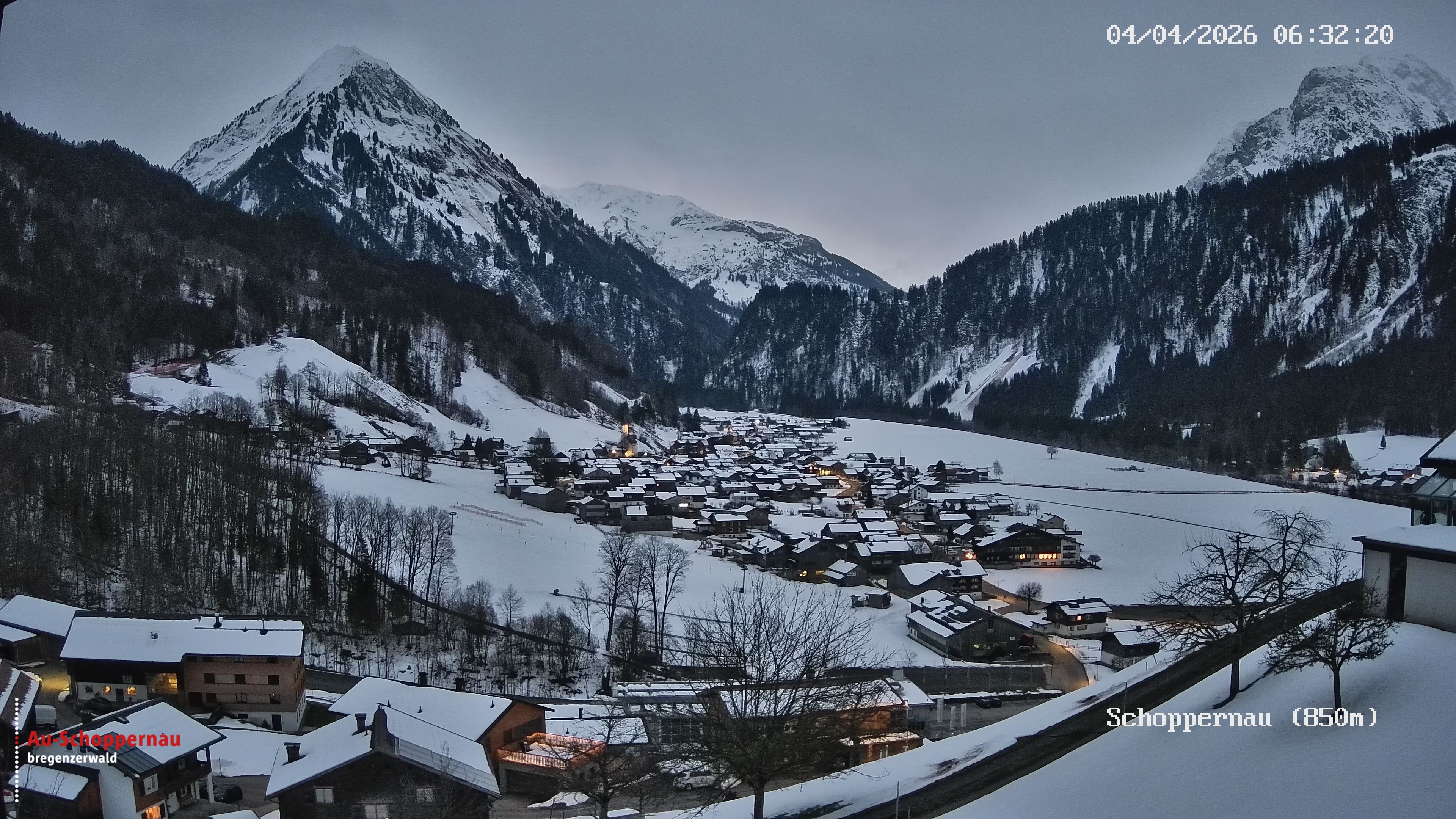 Archiv Foto Webcam Schoppernau im Bregenzerwald