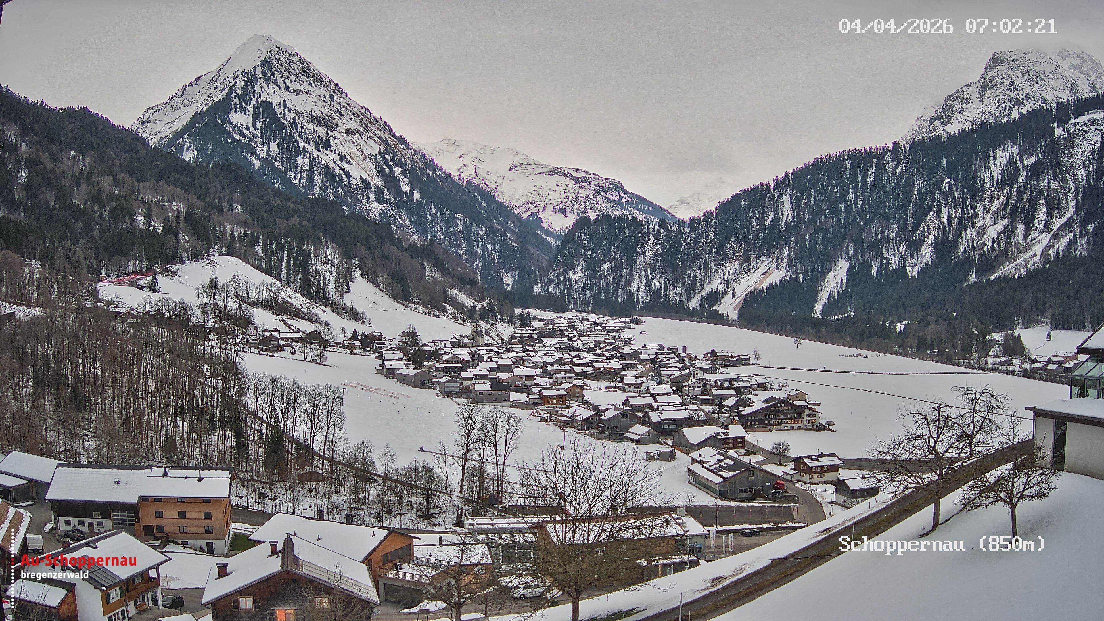 Archiv Foto Webcam Schoppernau im Bregenzerwald
