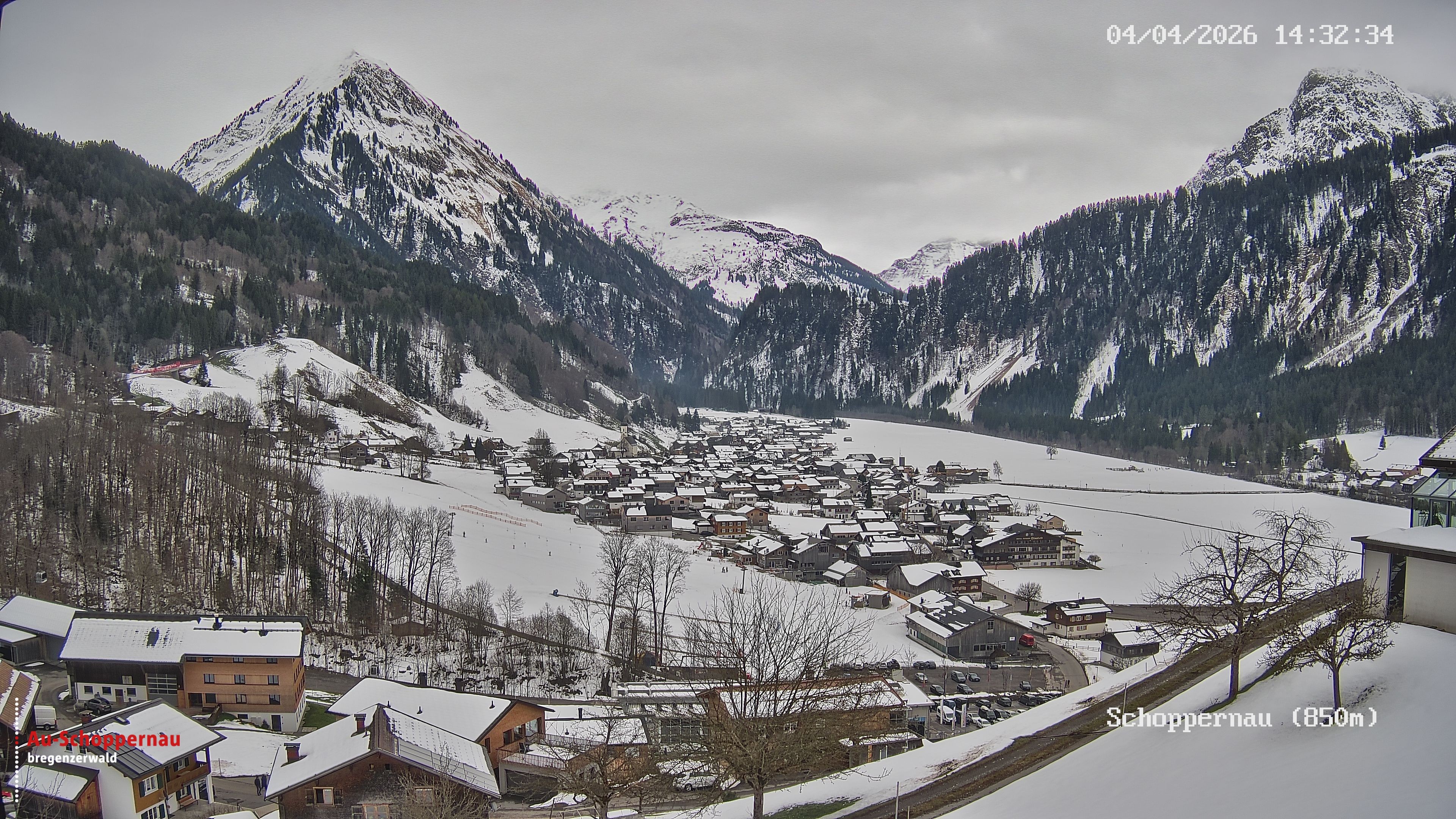 Archiv Foto Webcam Schoppernau im Bregenzerwald