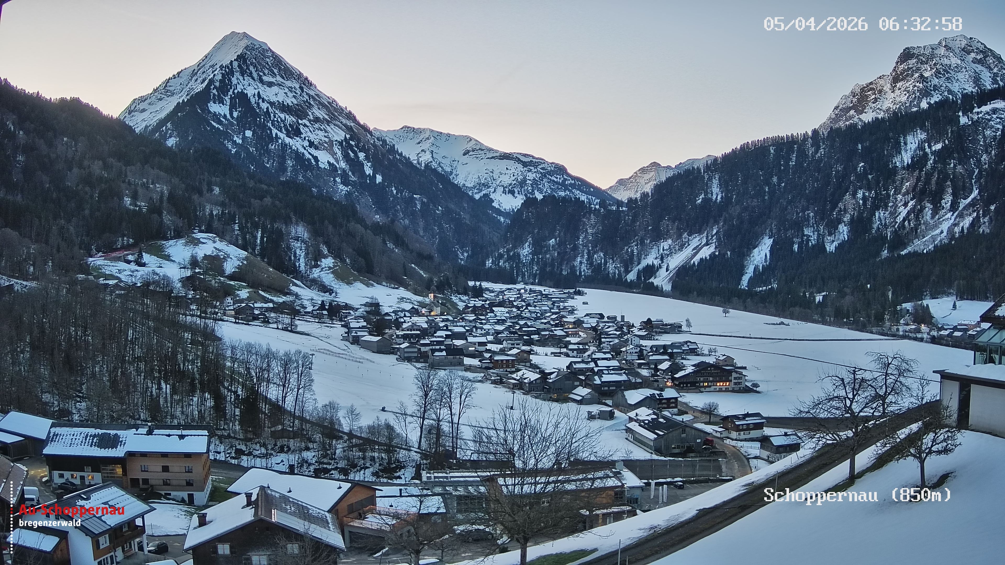 Archiv Foto Webcam Schoppernau im Bregenzerwald