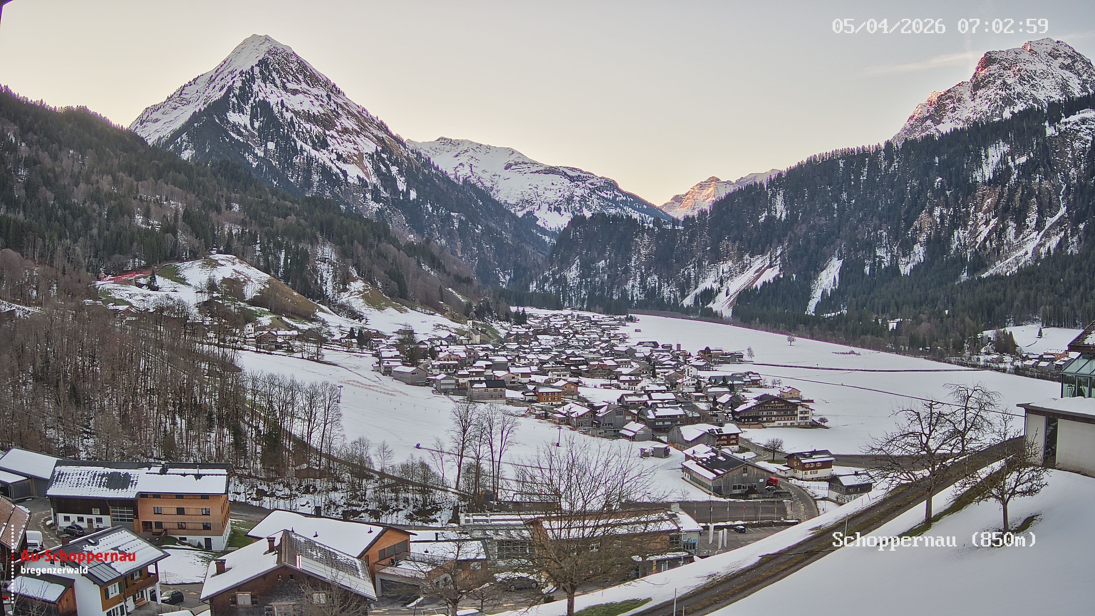 Archiv Foto Webcam Schoppernau im Bregenzerwald