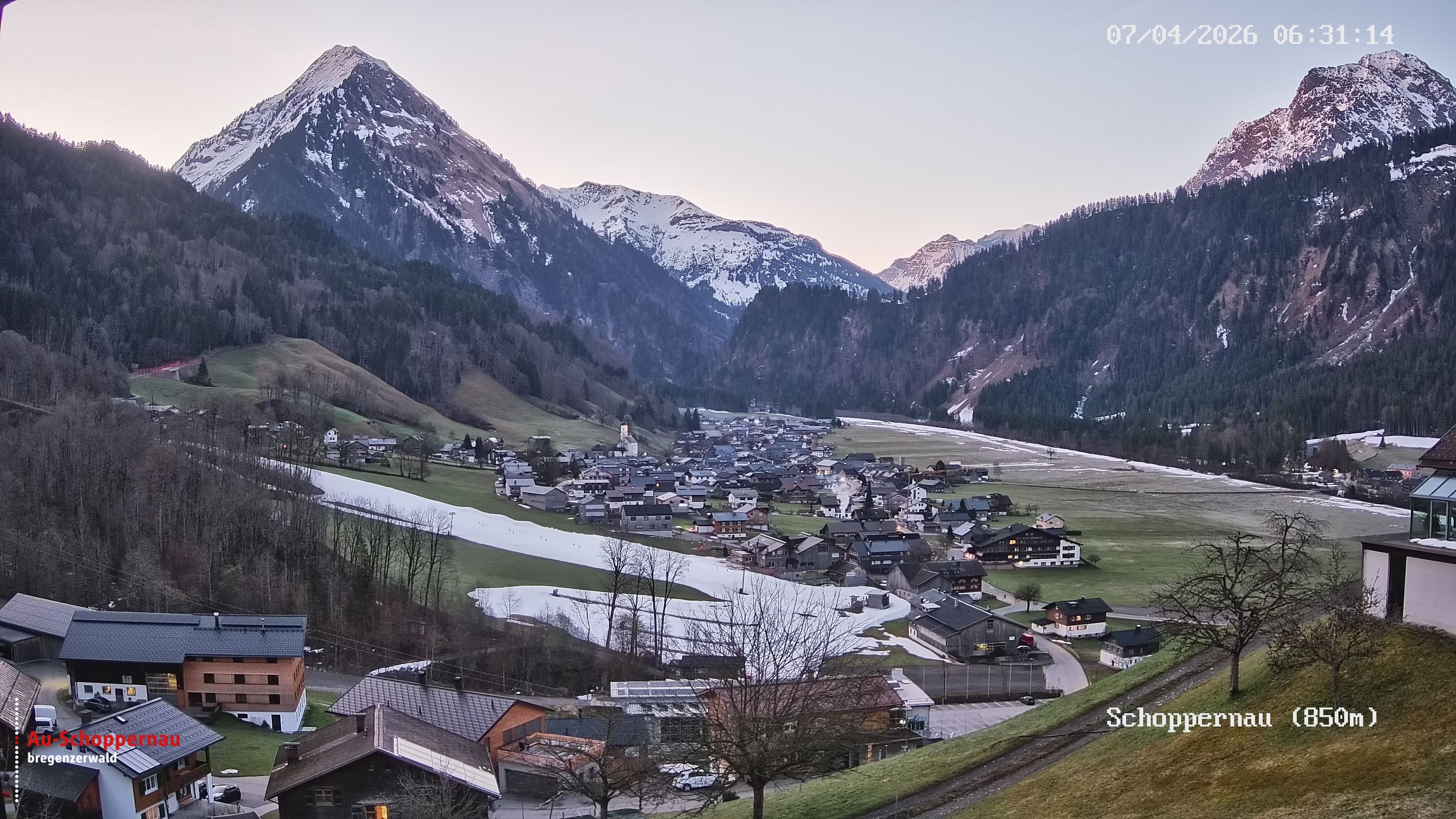 Archiv Foto Webcam Schoppernau im Bregenzerwald