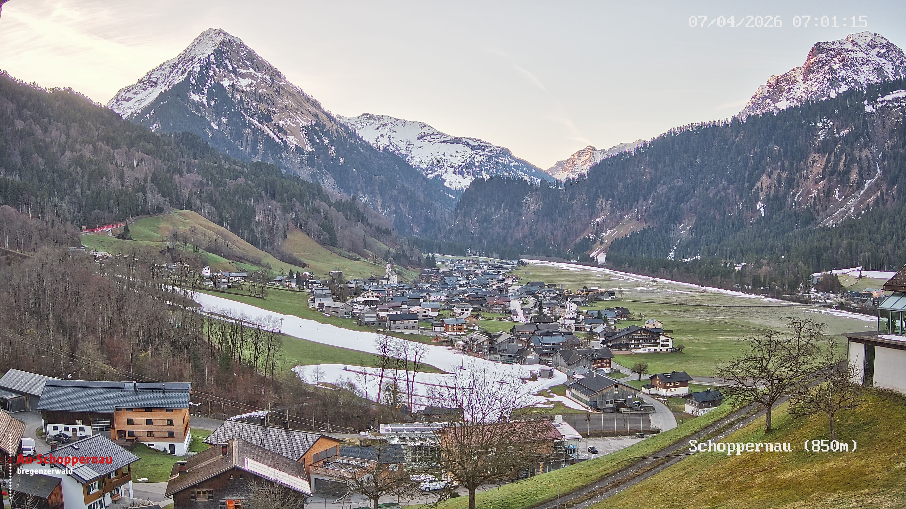 Archiv Foto Webcam Schoppernau im Bregenzerwald