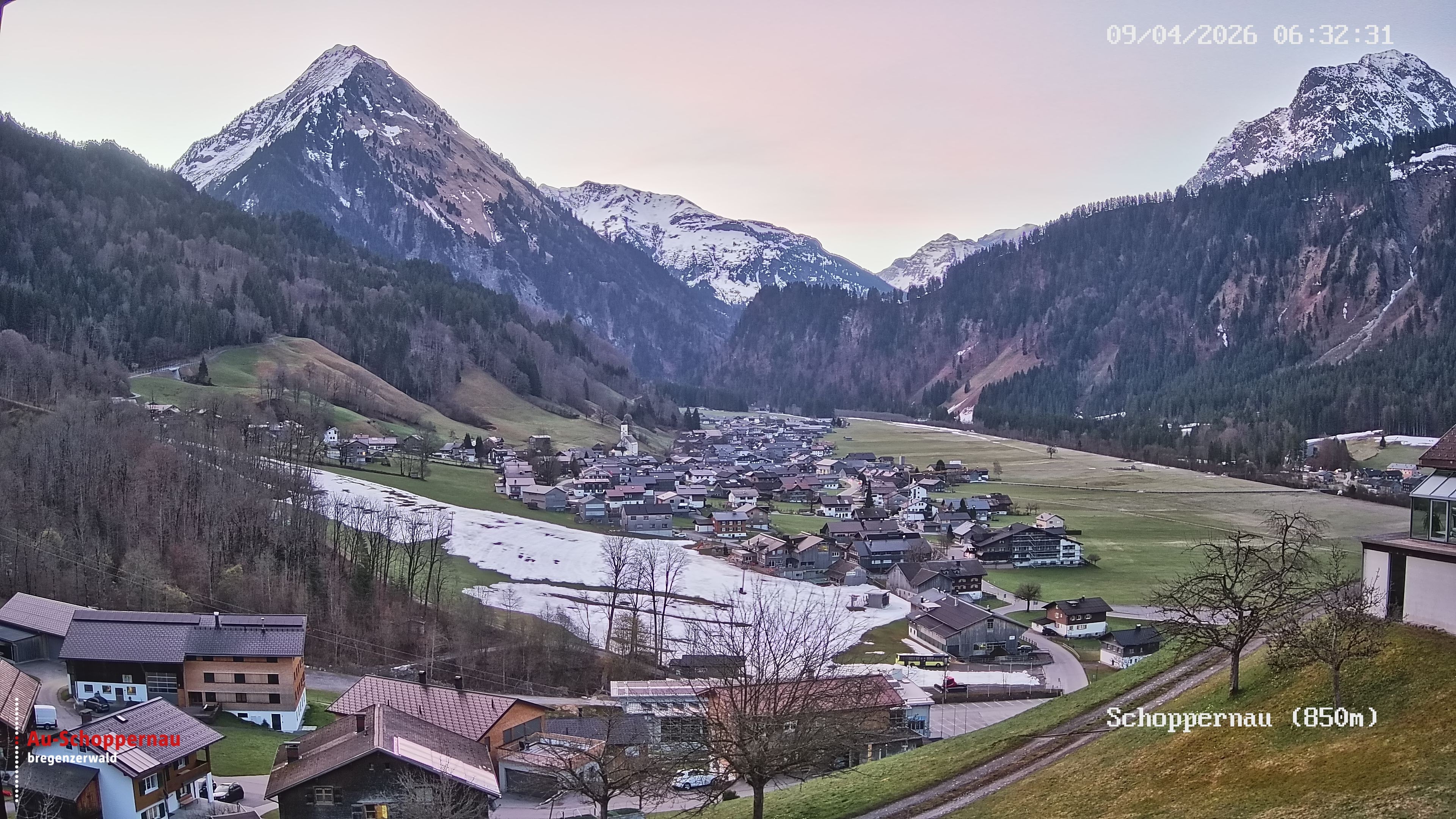 Archiv Foto Webcam Schoppernau im Bregenzerwald