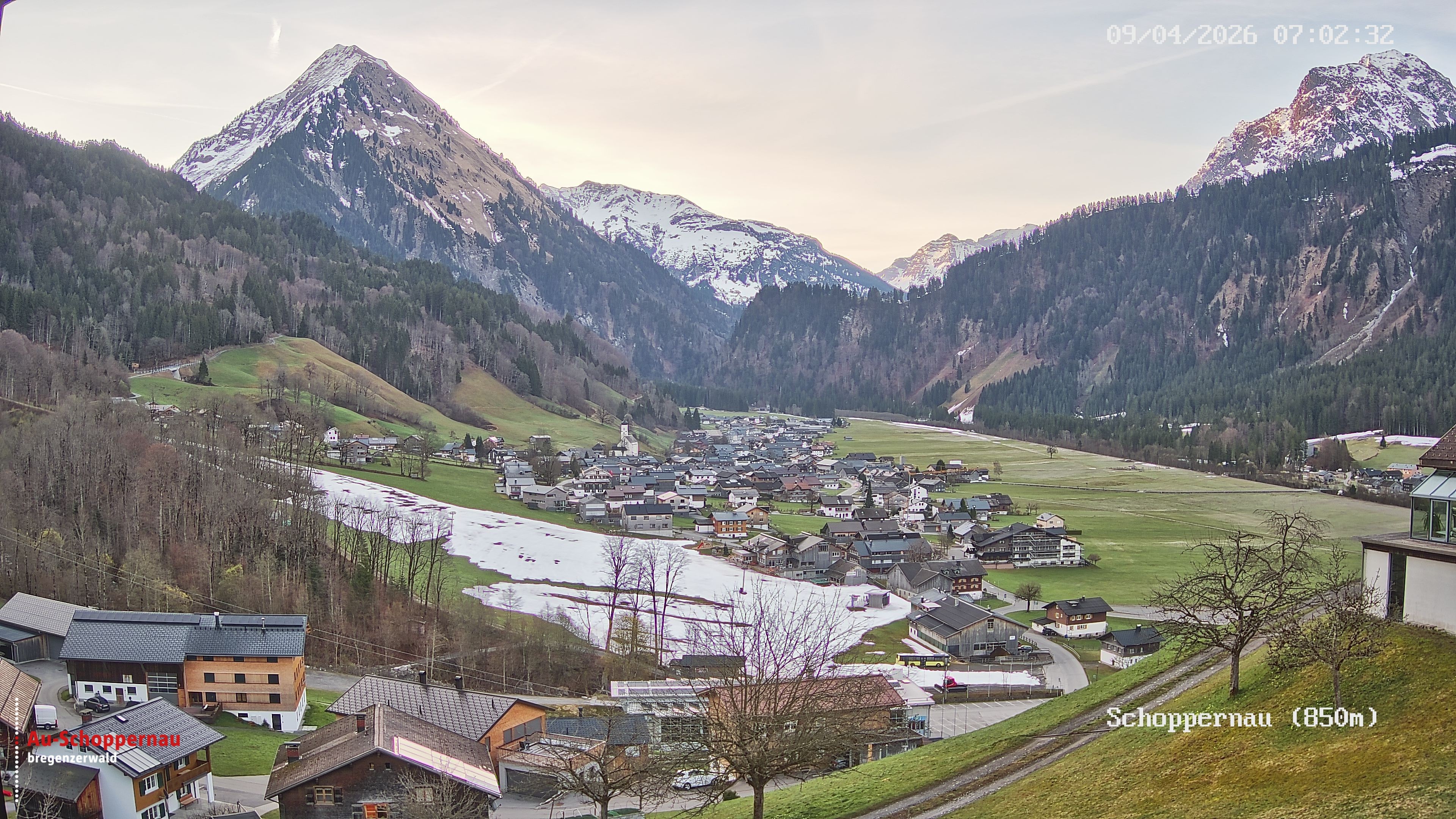 Archiv Foto Webcam Schoppernau im Bregenzerwald