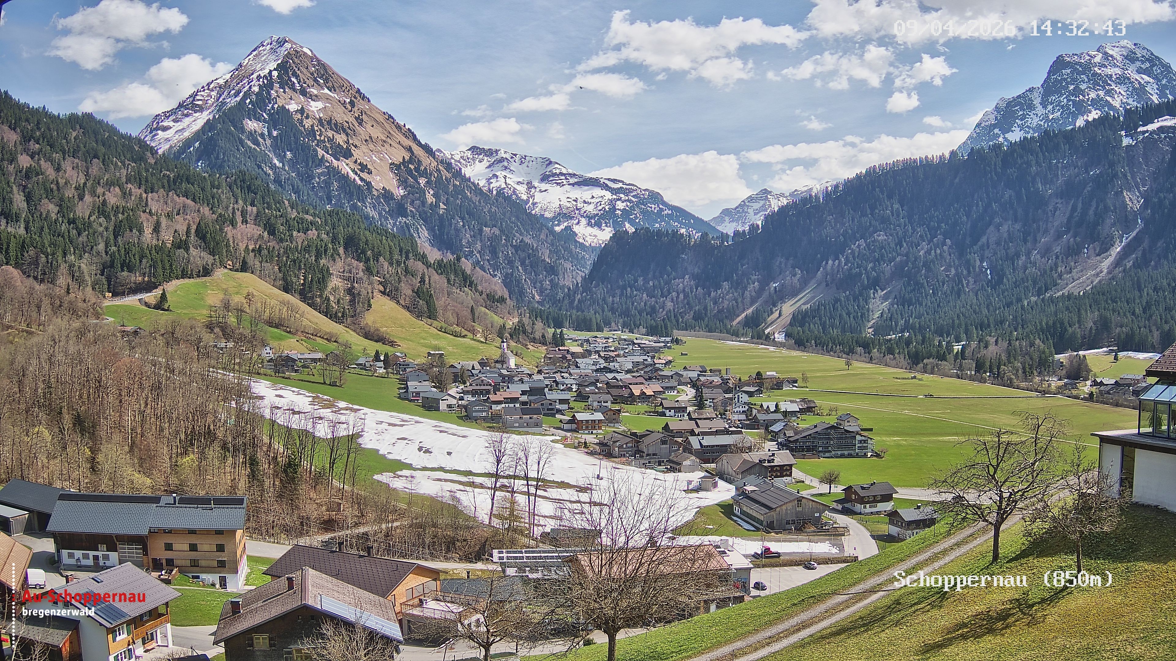 Archiv Foto Webcam Schoppernau im Bregenzerwald