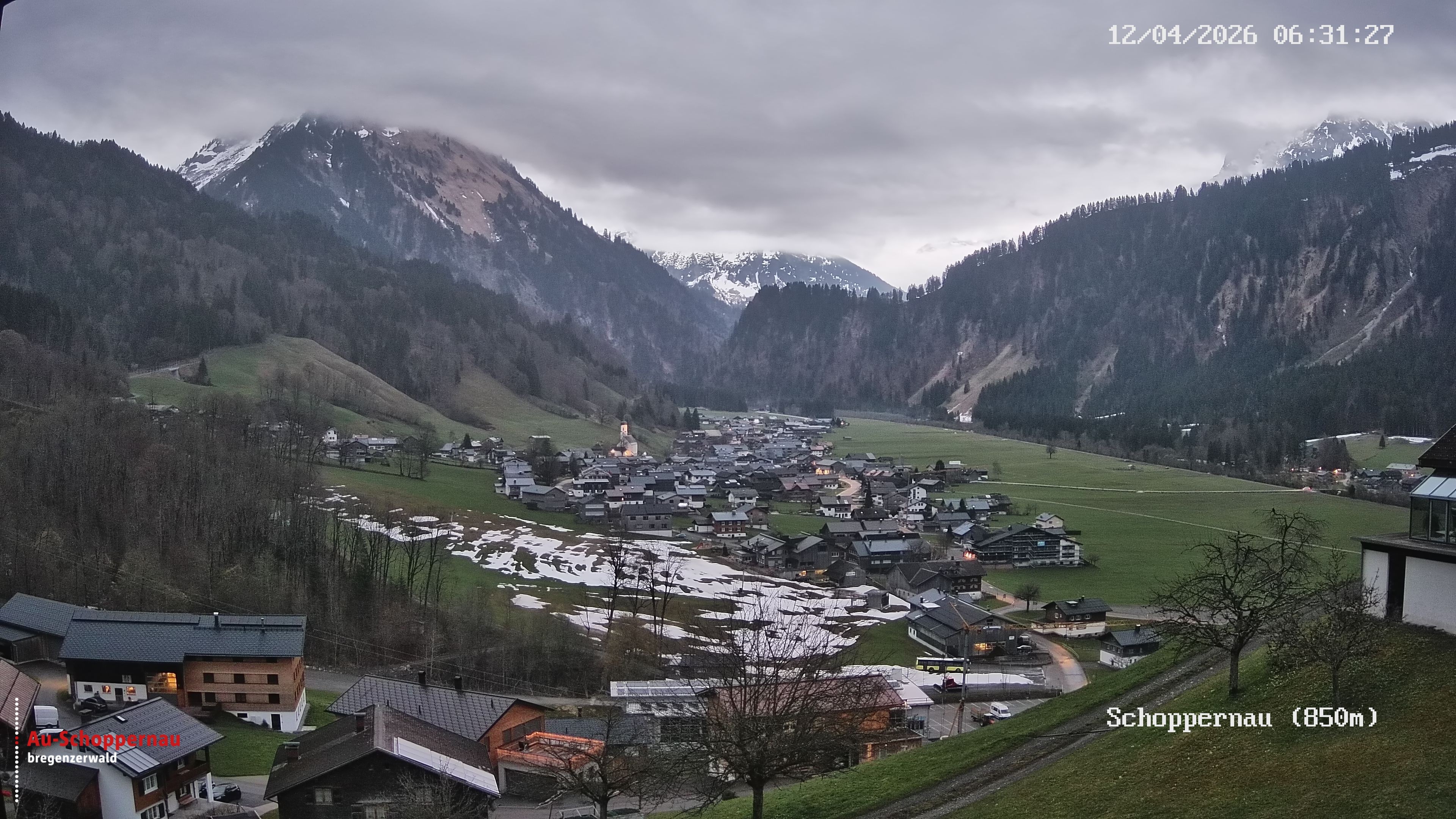 Archived image Webcam Schoppernau in the Bregenzerwald