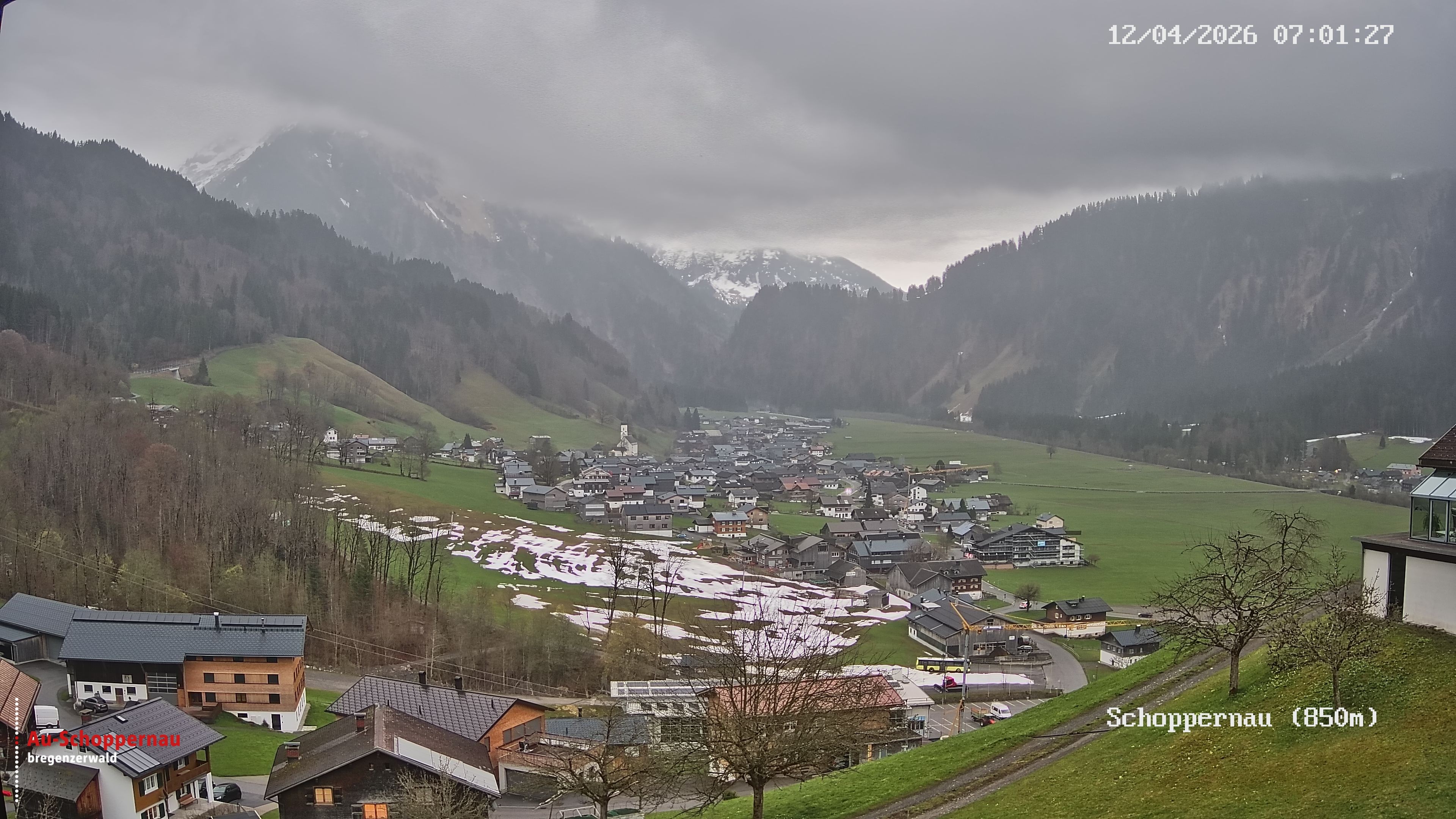 Archived image Webcam Schoppernau in the Bregenzerwald