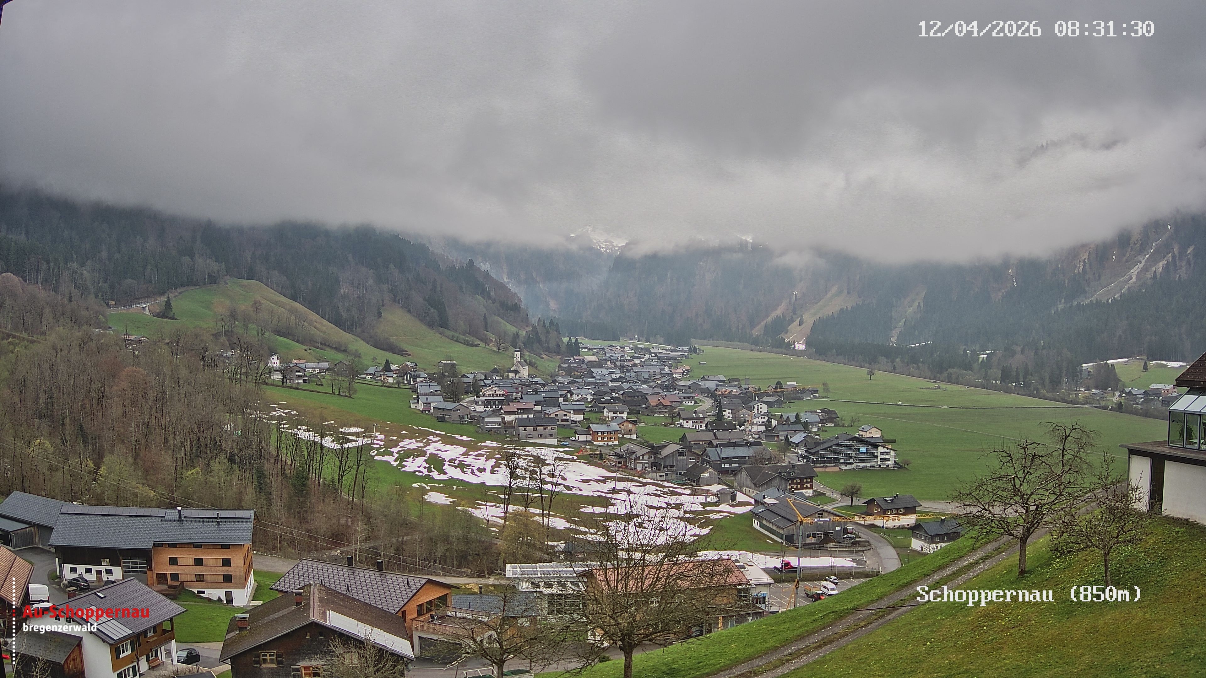 Archived image Webcam Schoppernau in the Bregenzerwald