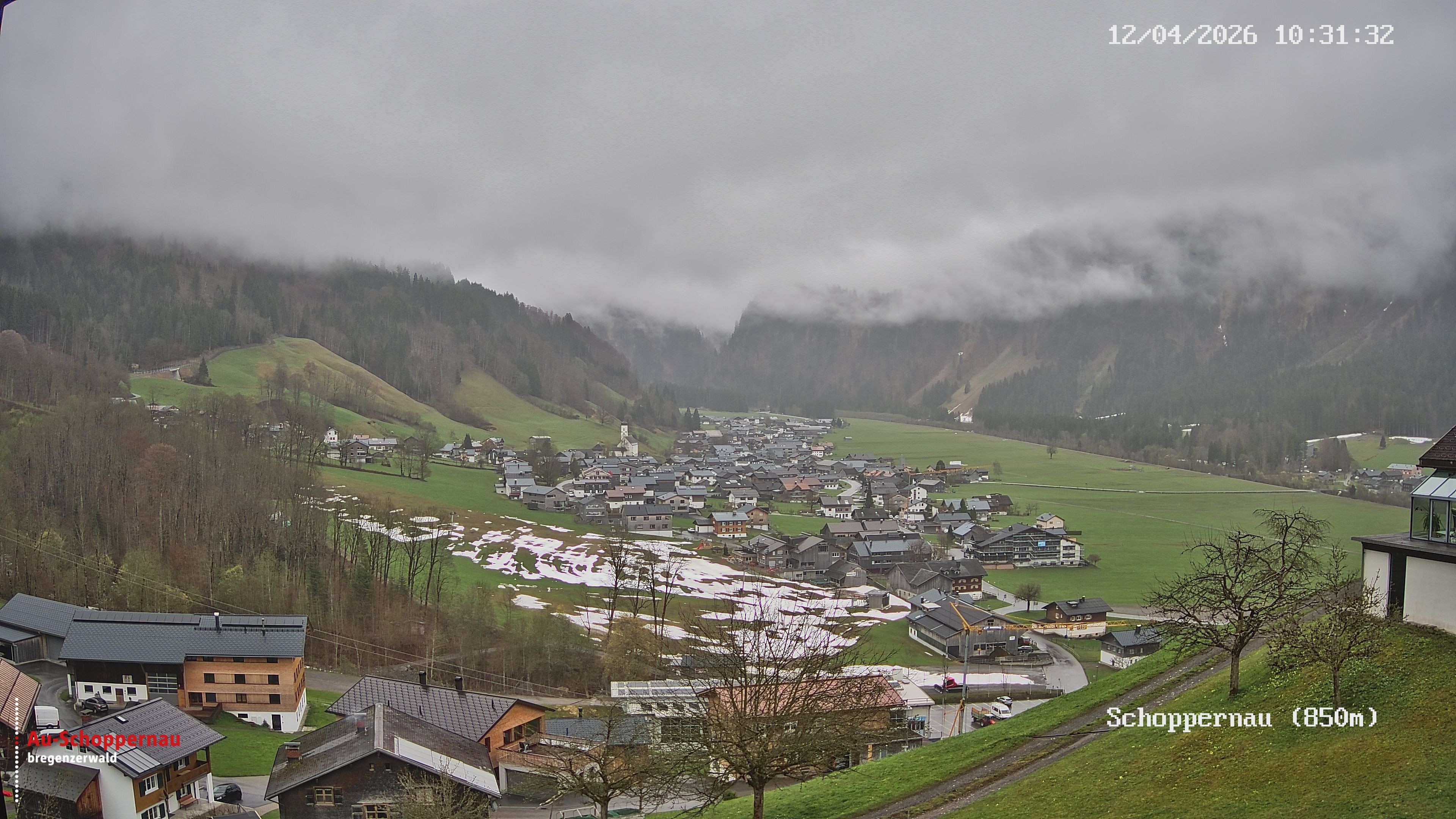 Archived image Webcam Schoppernau in the Bregenzerwald