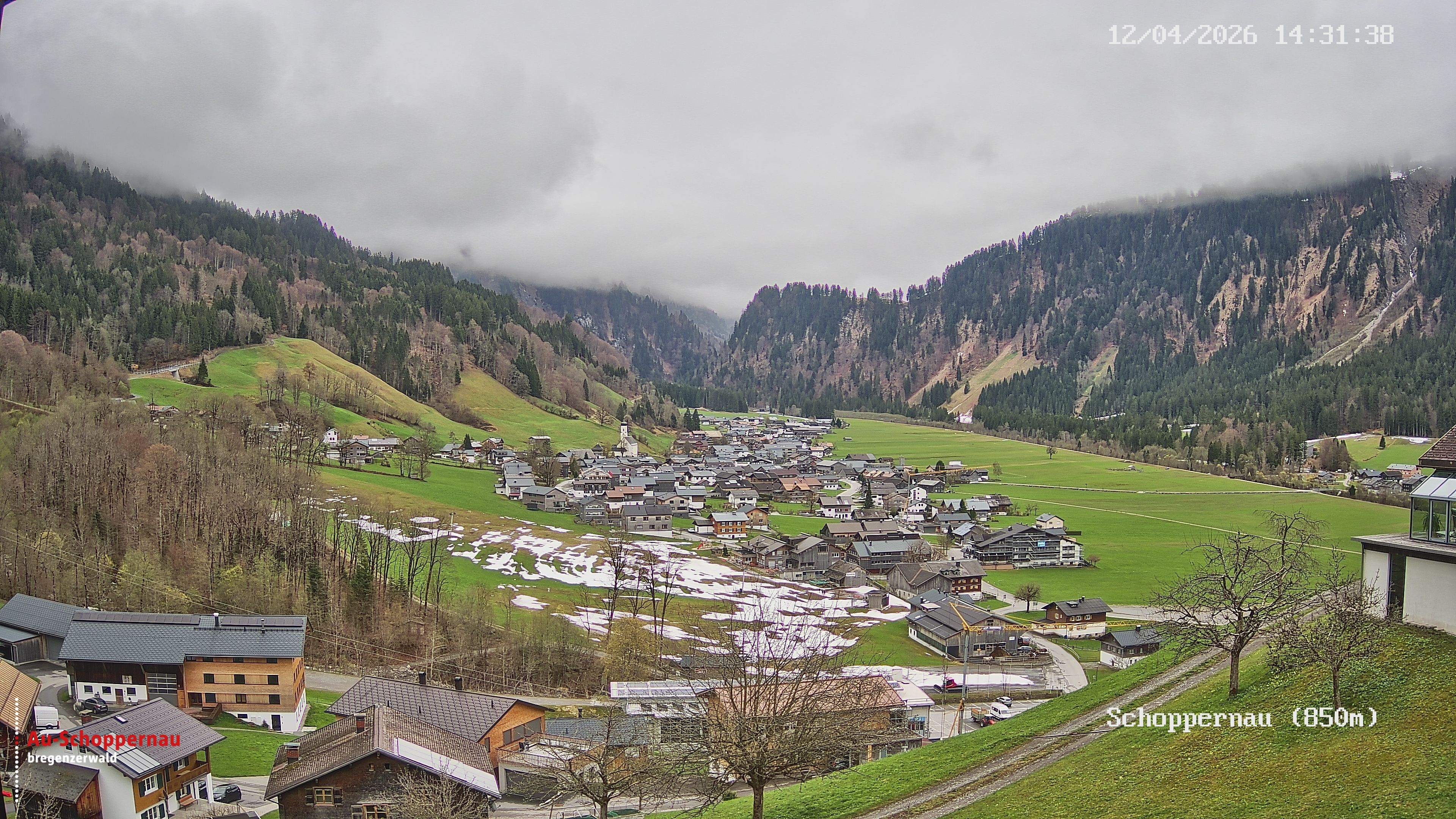 Archived image Webcam Schoppernau in the Bregenzerwald
