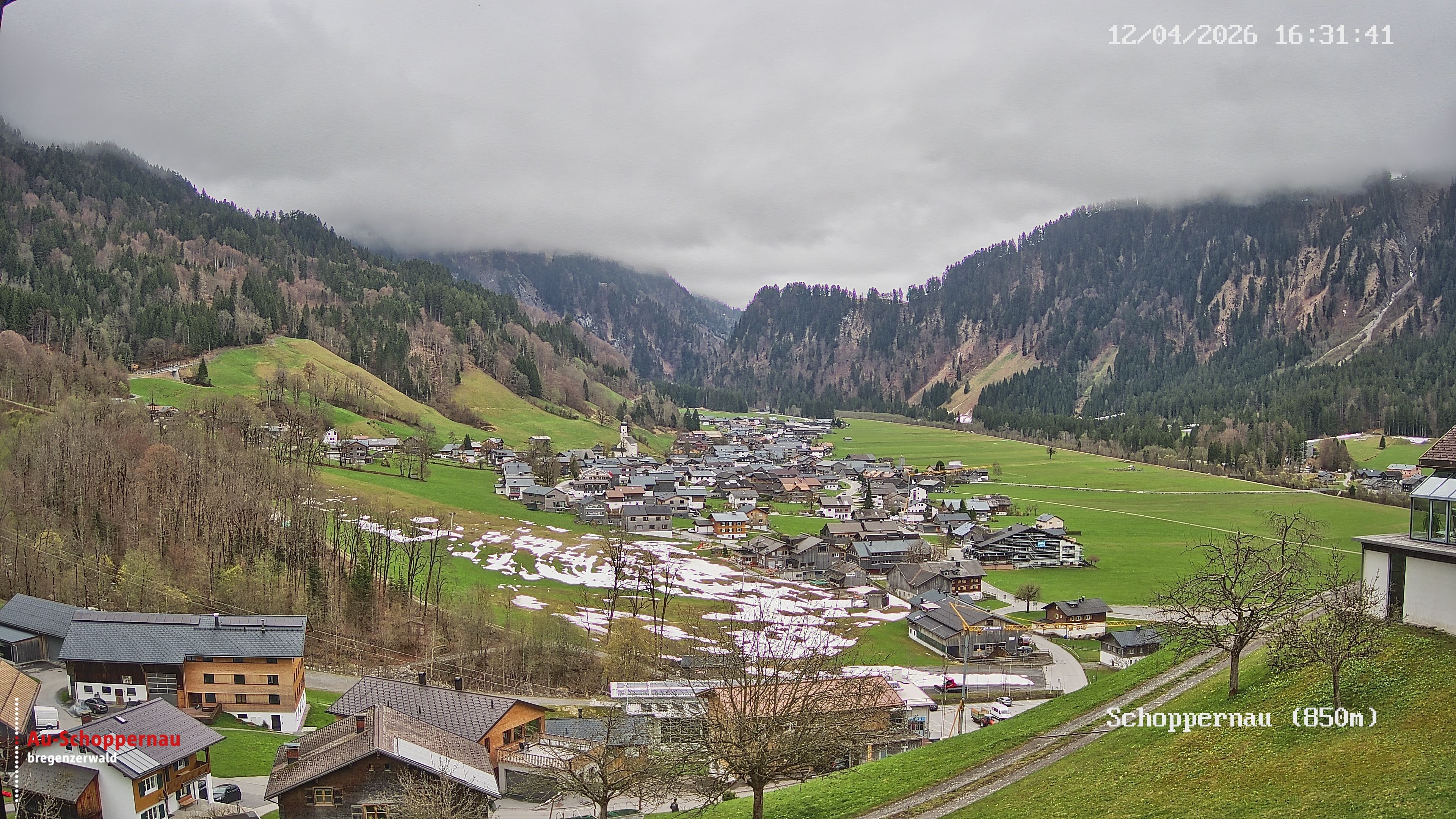 Archived image Webcam Schoppernau in the Bregenzerwald