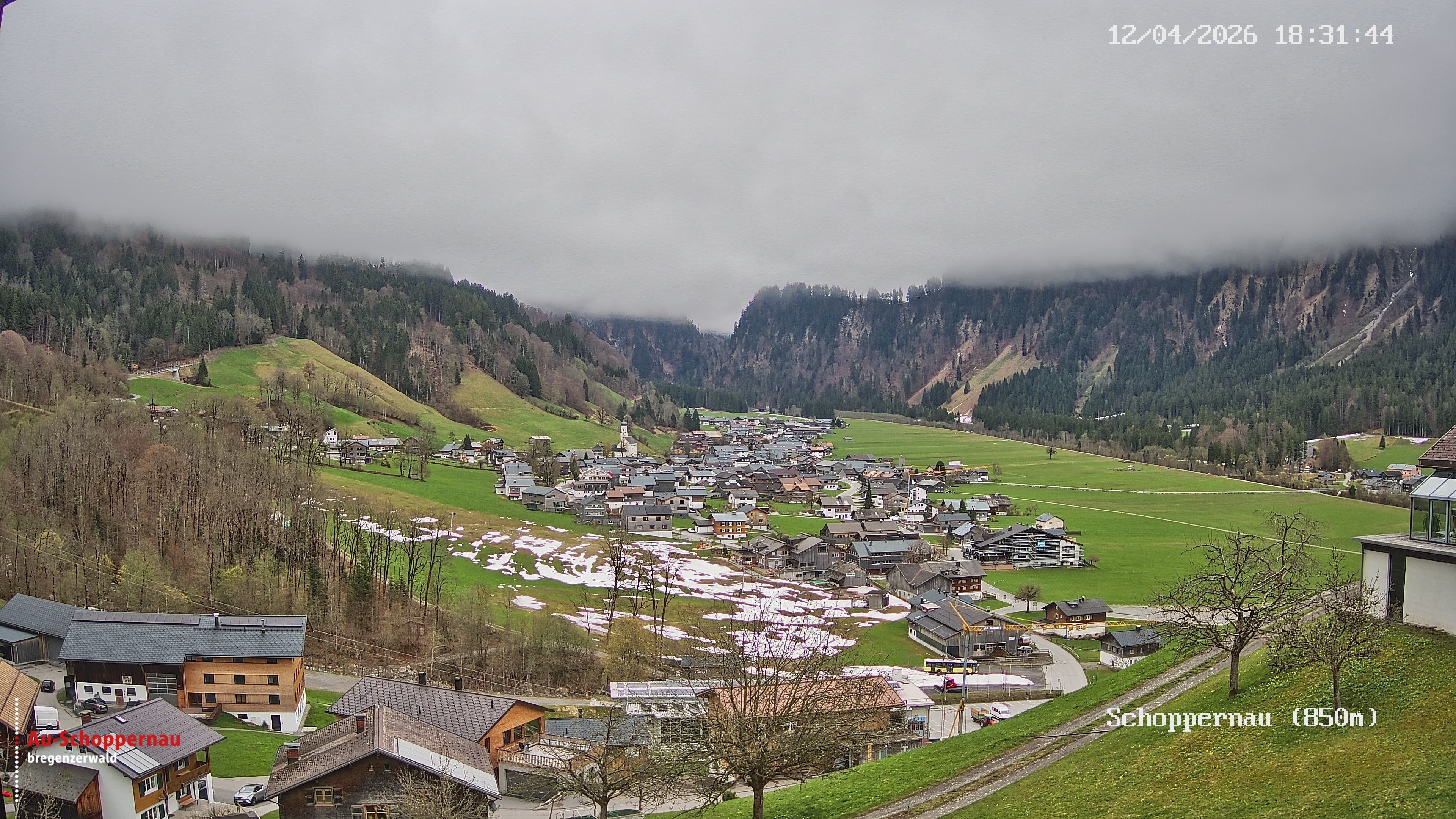 Archived image Webcam Schoppernau in the Bregenzerwald