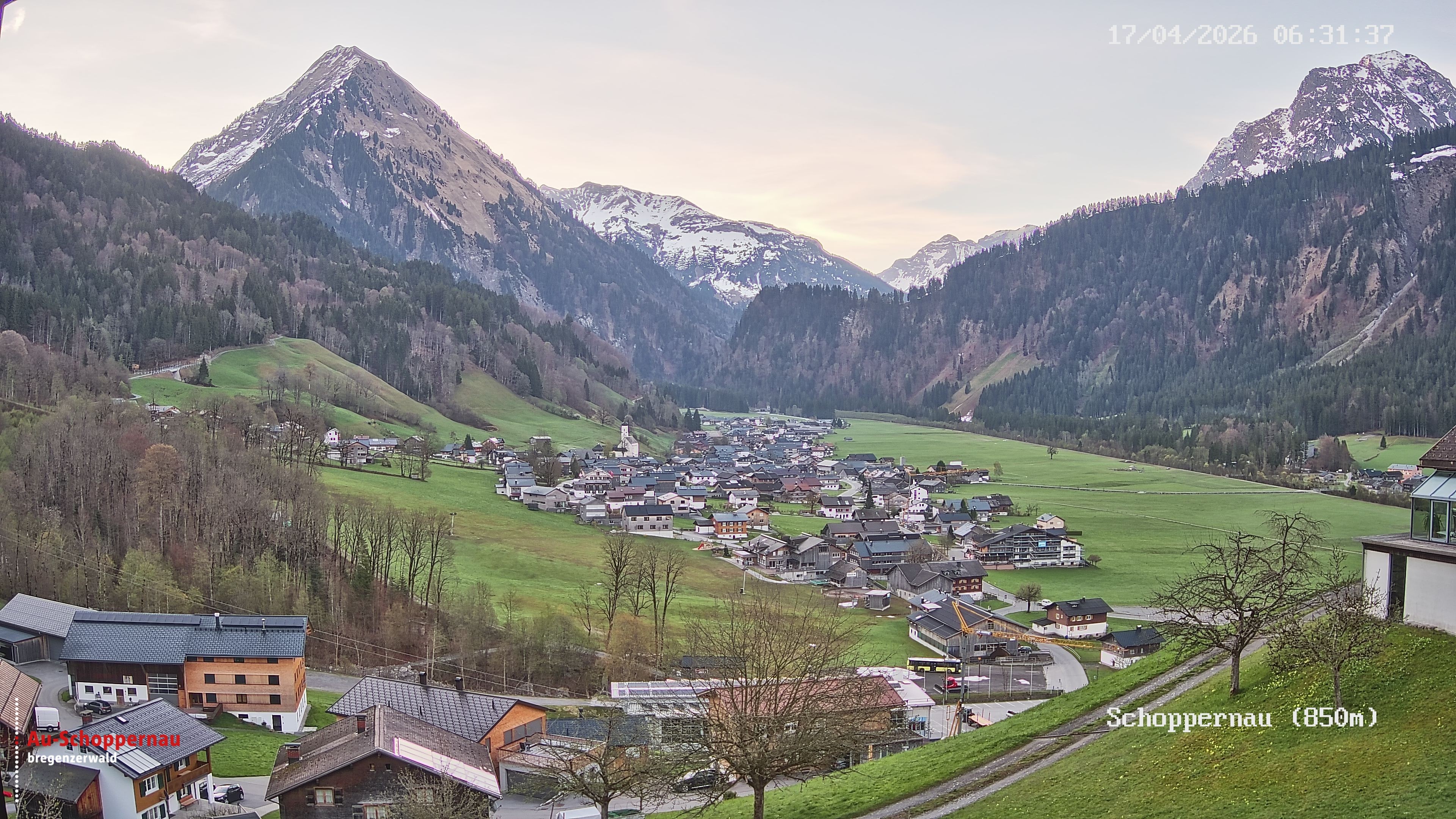 Archiv Foto Webcam Schoppernau im Bregenzerwald