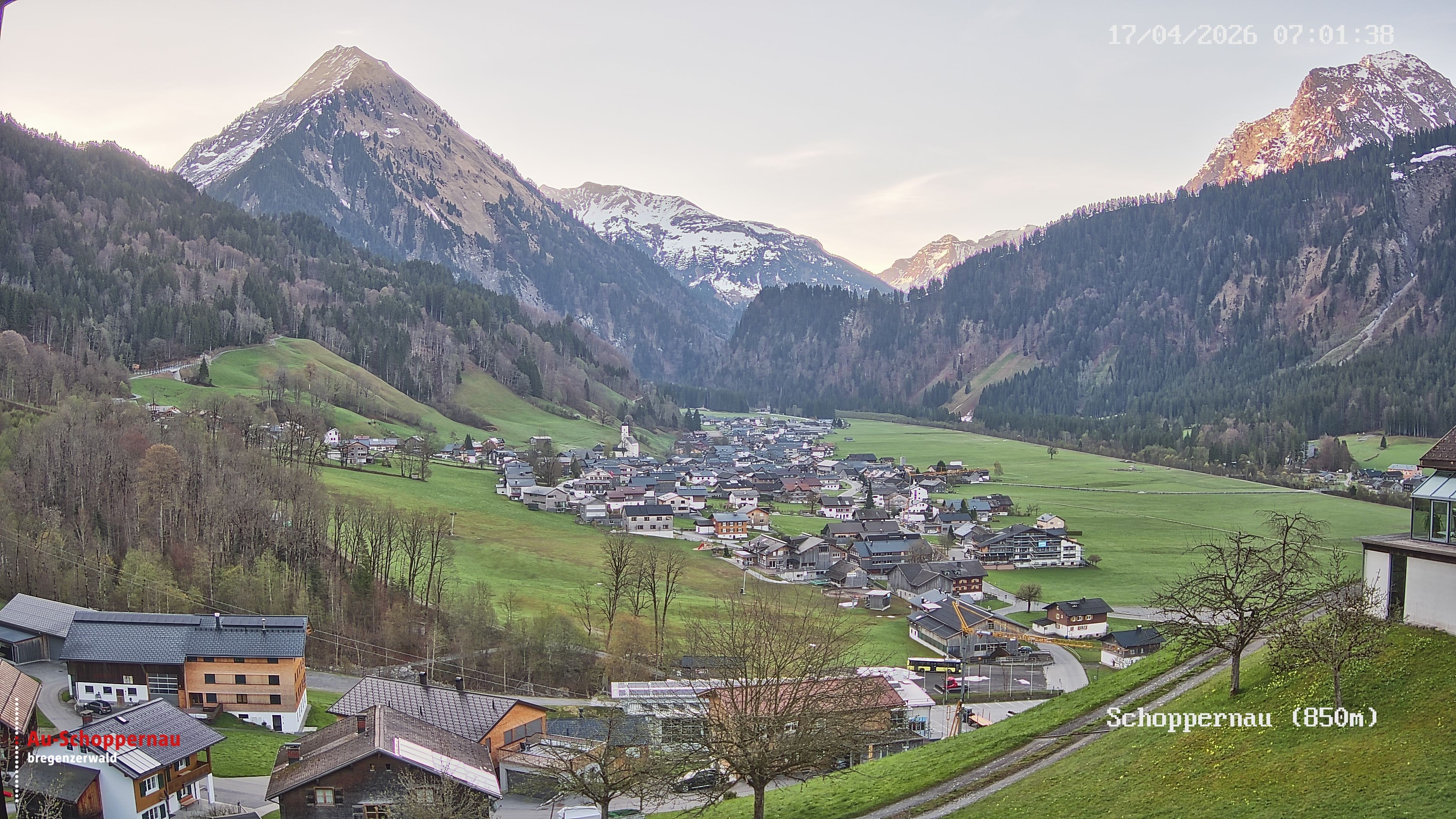 Archiv Foto Webcam Schoppernau im Bregenzerwald
