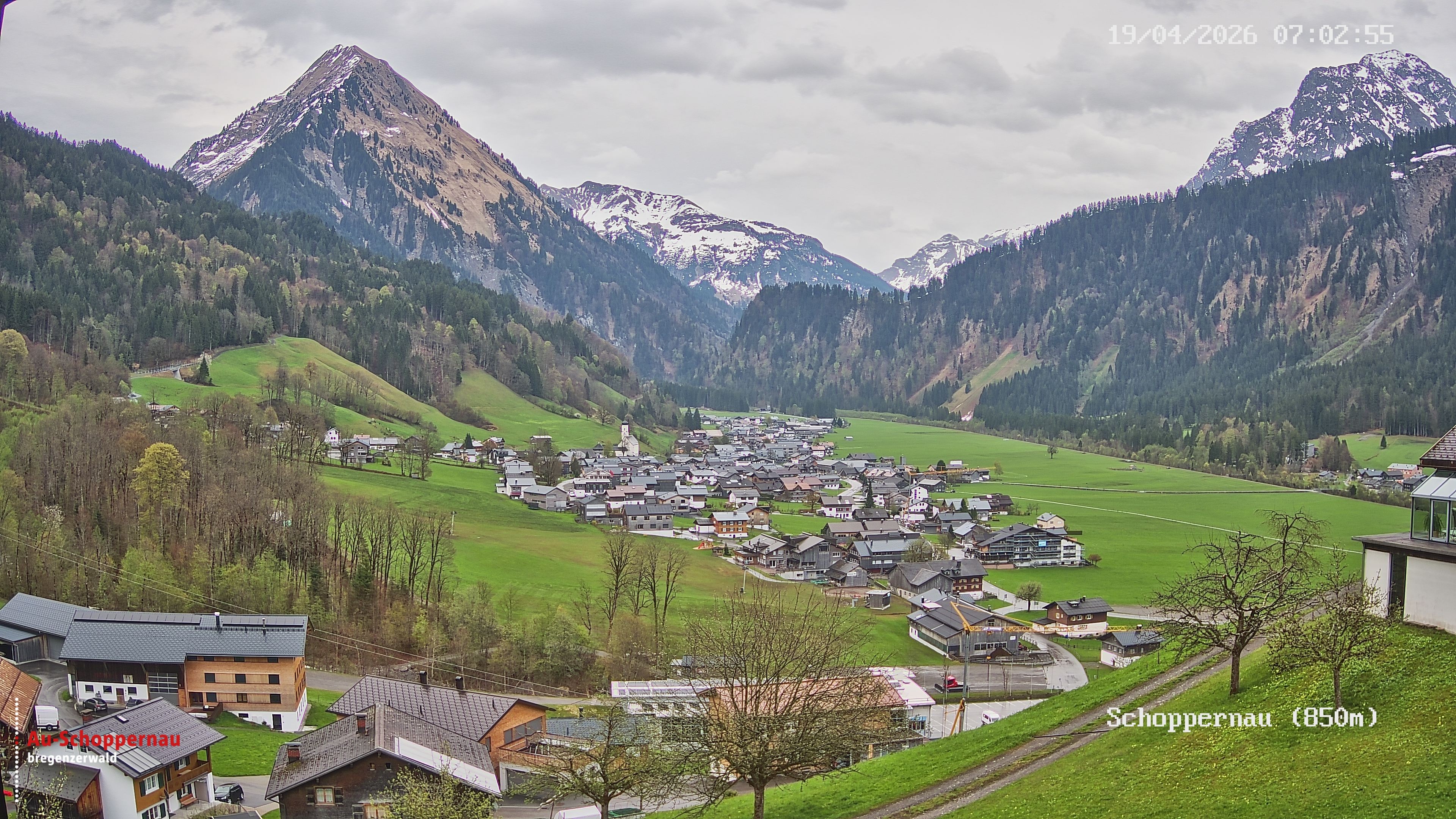 Archiv Foto Webcam Schoppernau im Bregenzerwald