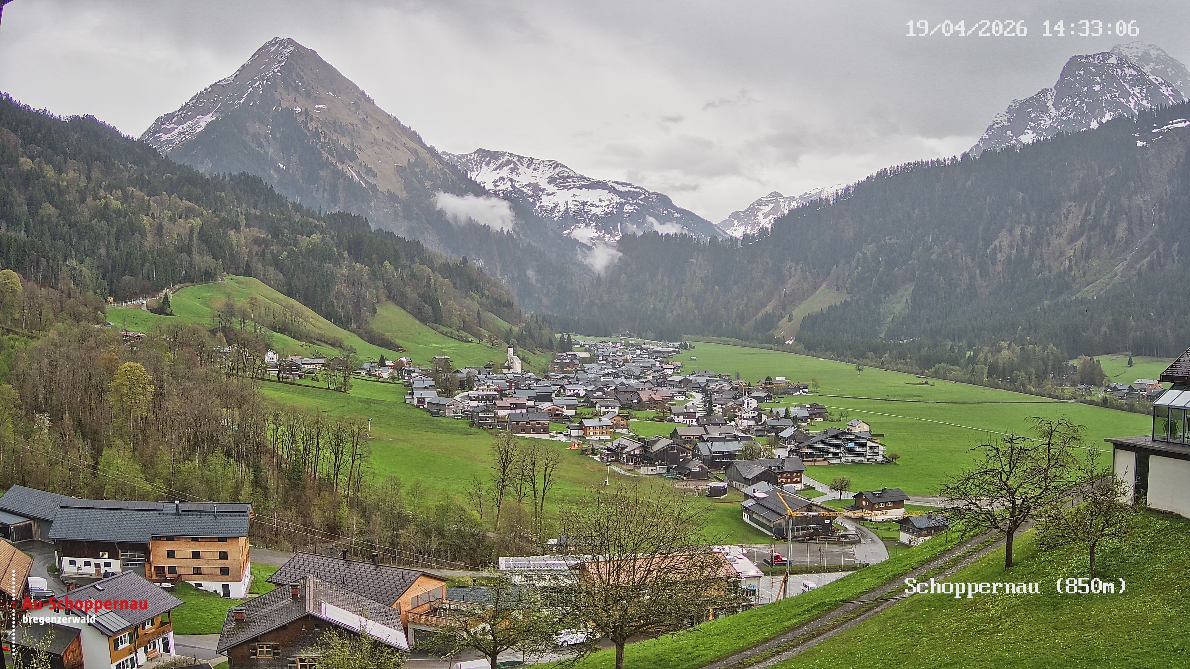 Archiv Foto Webcam Schoppernau im Bregenzerwald