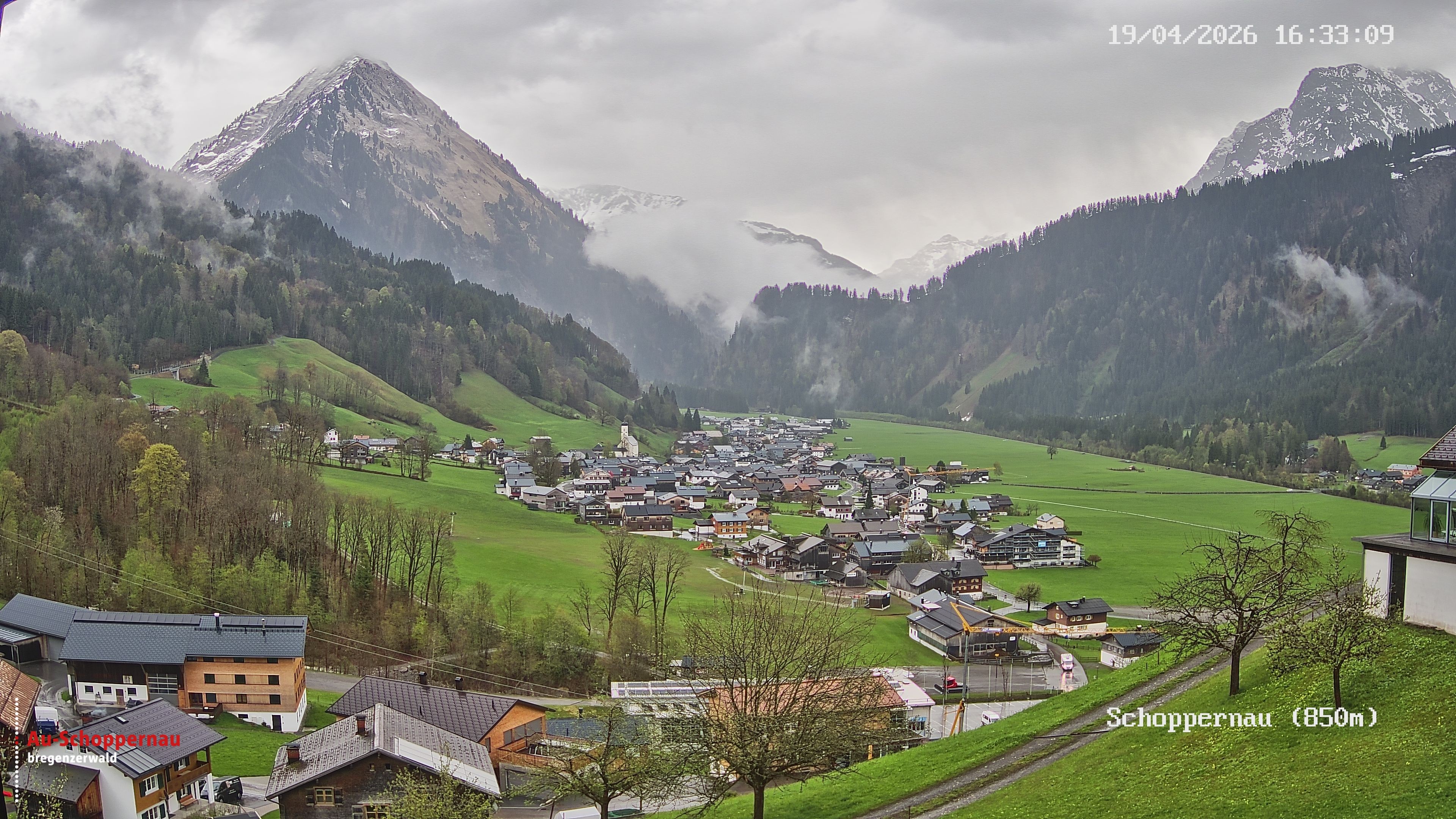 Archiv Foto Webcam Schoppernau im Bregenzerwald