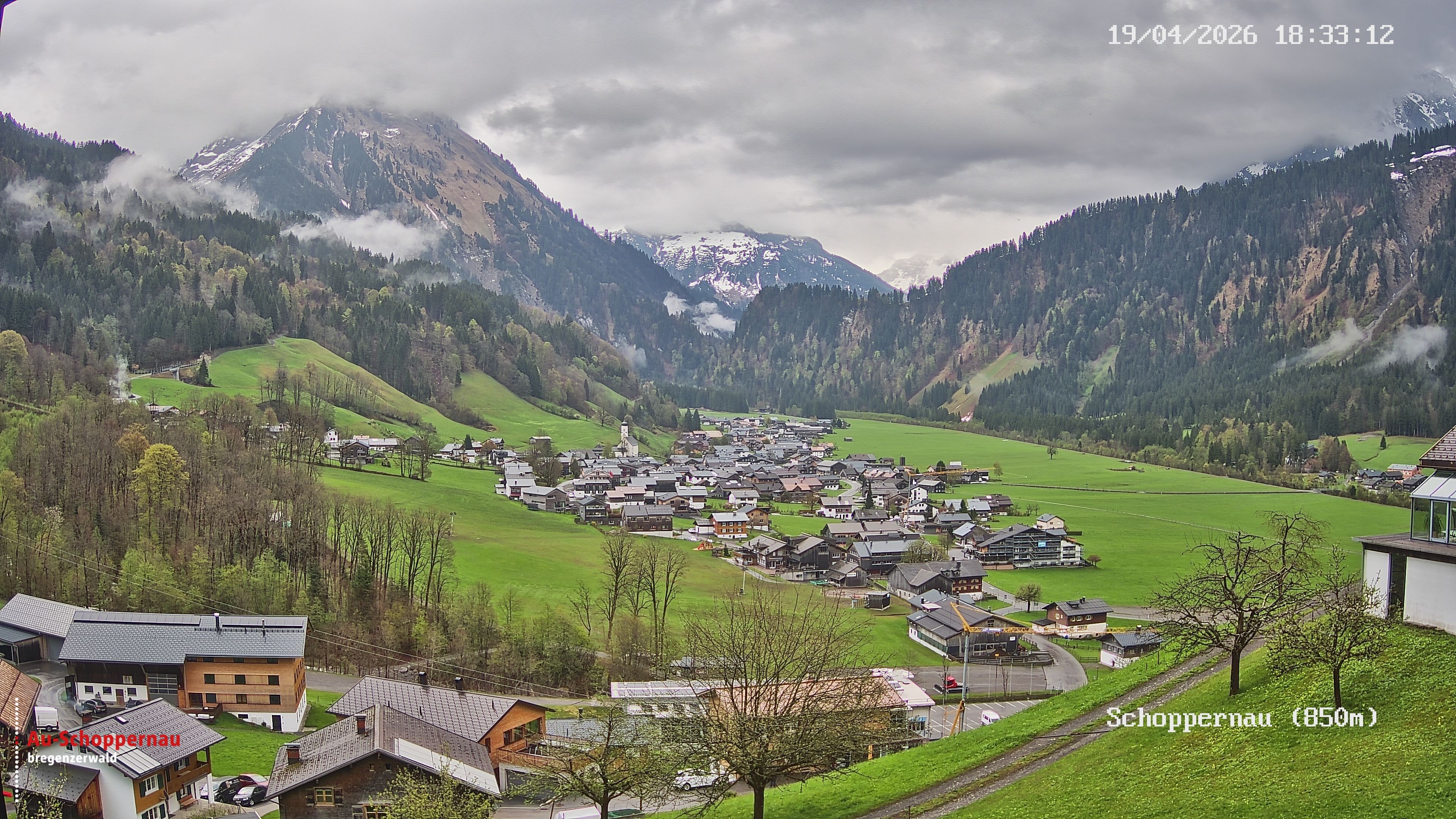 Archiv Foto Webcam Schoppernau im Bregenzerwald
