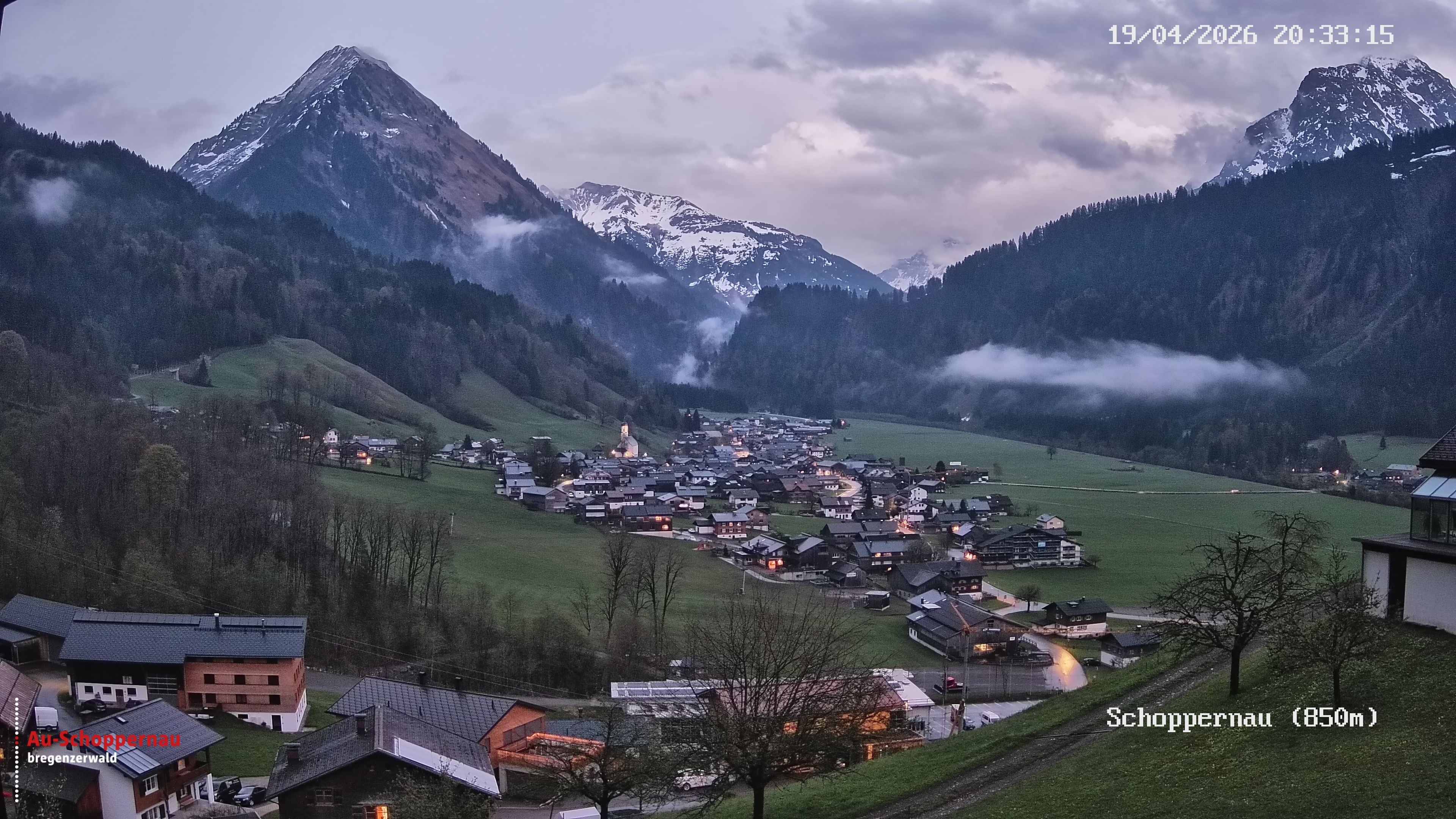 Archiv Foto Webcam Schoppernau im Bregenzerwald