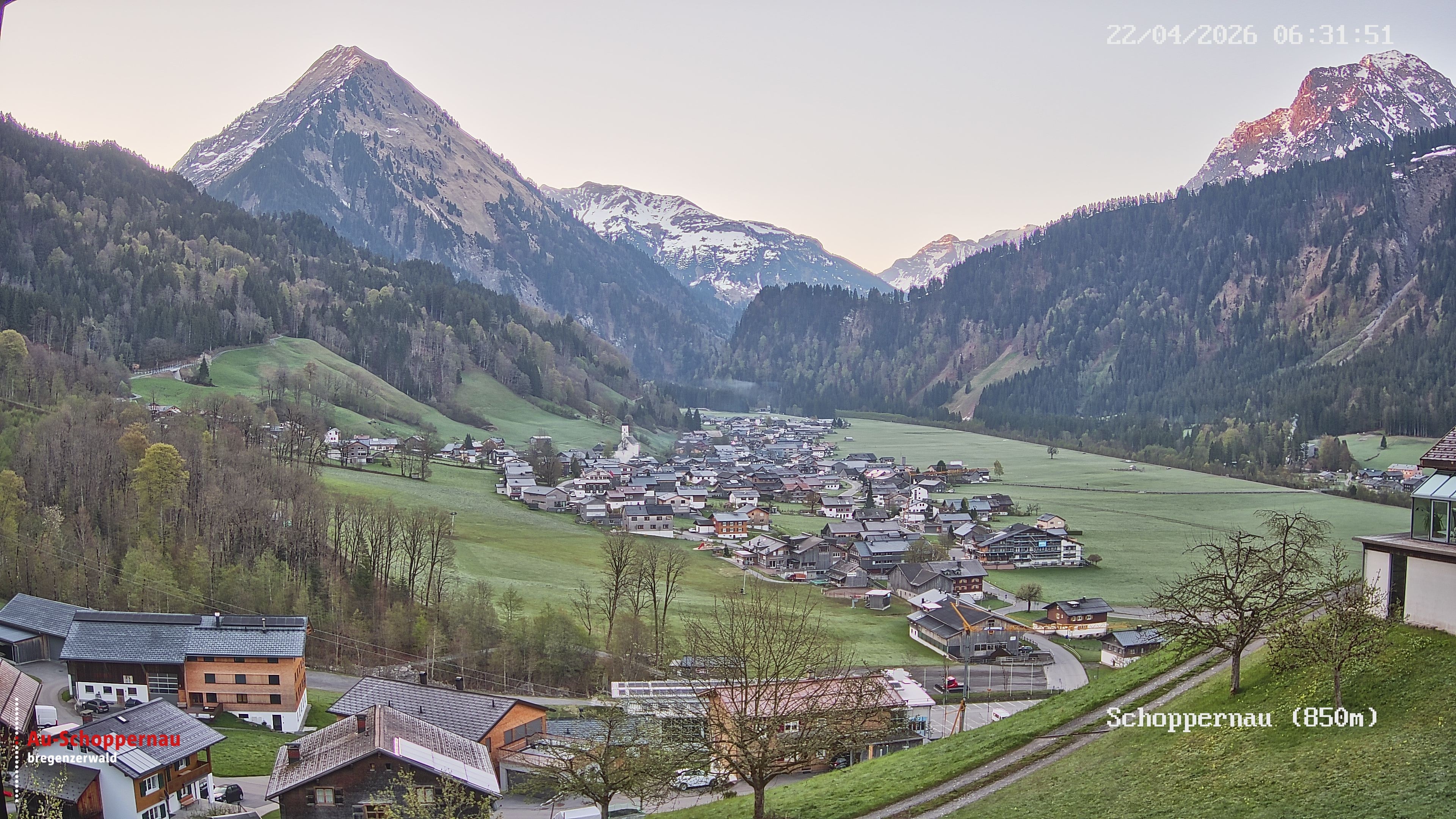 Archiv Foto Webcam Schoppernau im Bregenzerwald